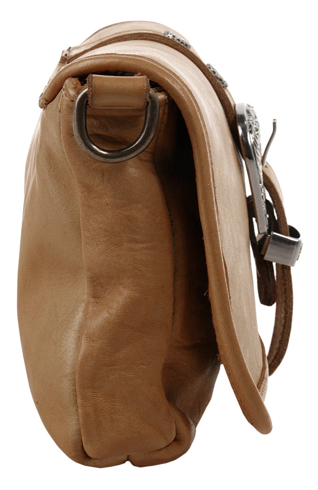 forty° Umhängetasche, echt Leder, Made in Italy