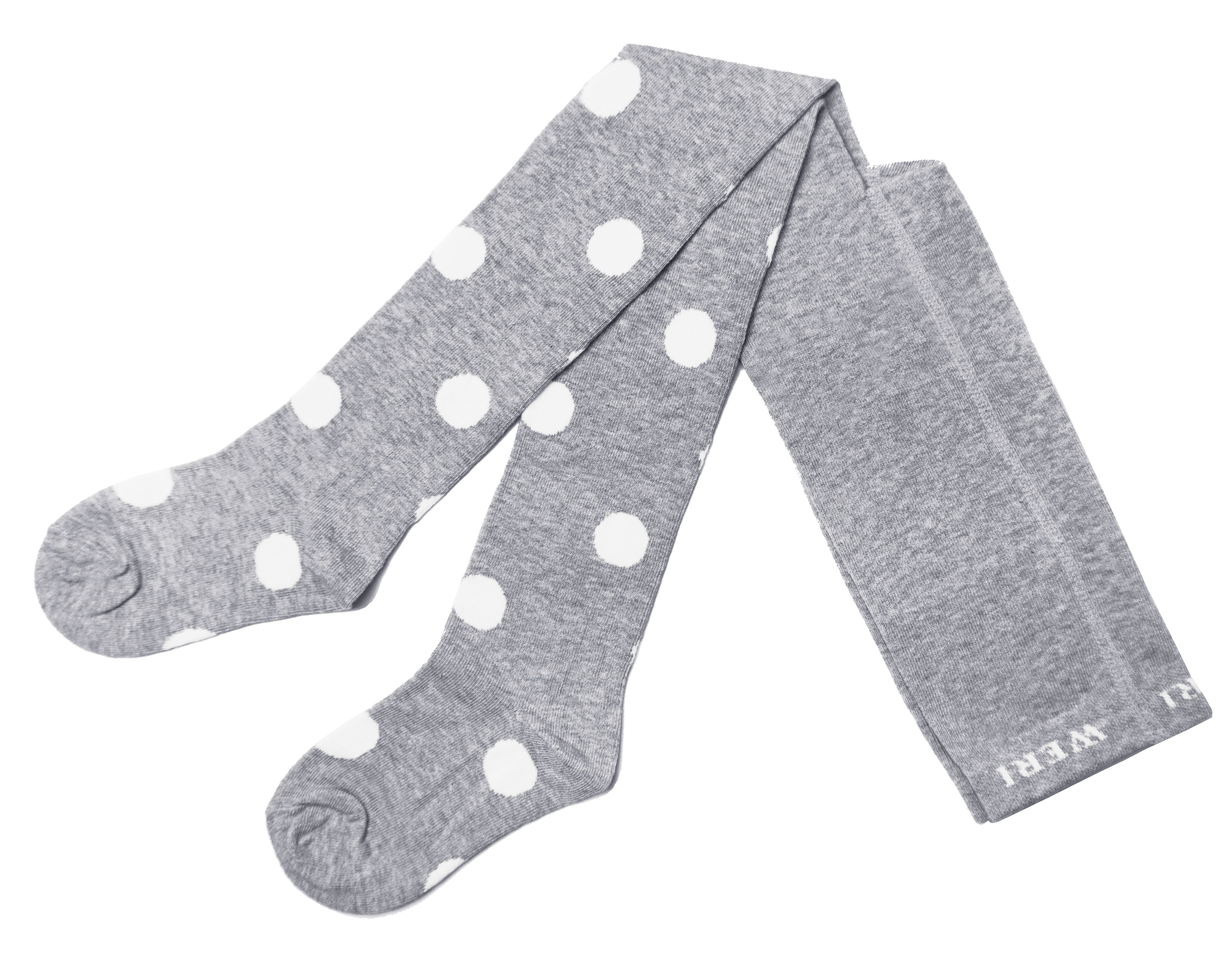 Strickstrumpfhose Kinderstrumpfhosen für Mädchen >>Große Punkte<< aus Baumwolle