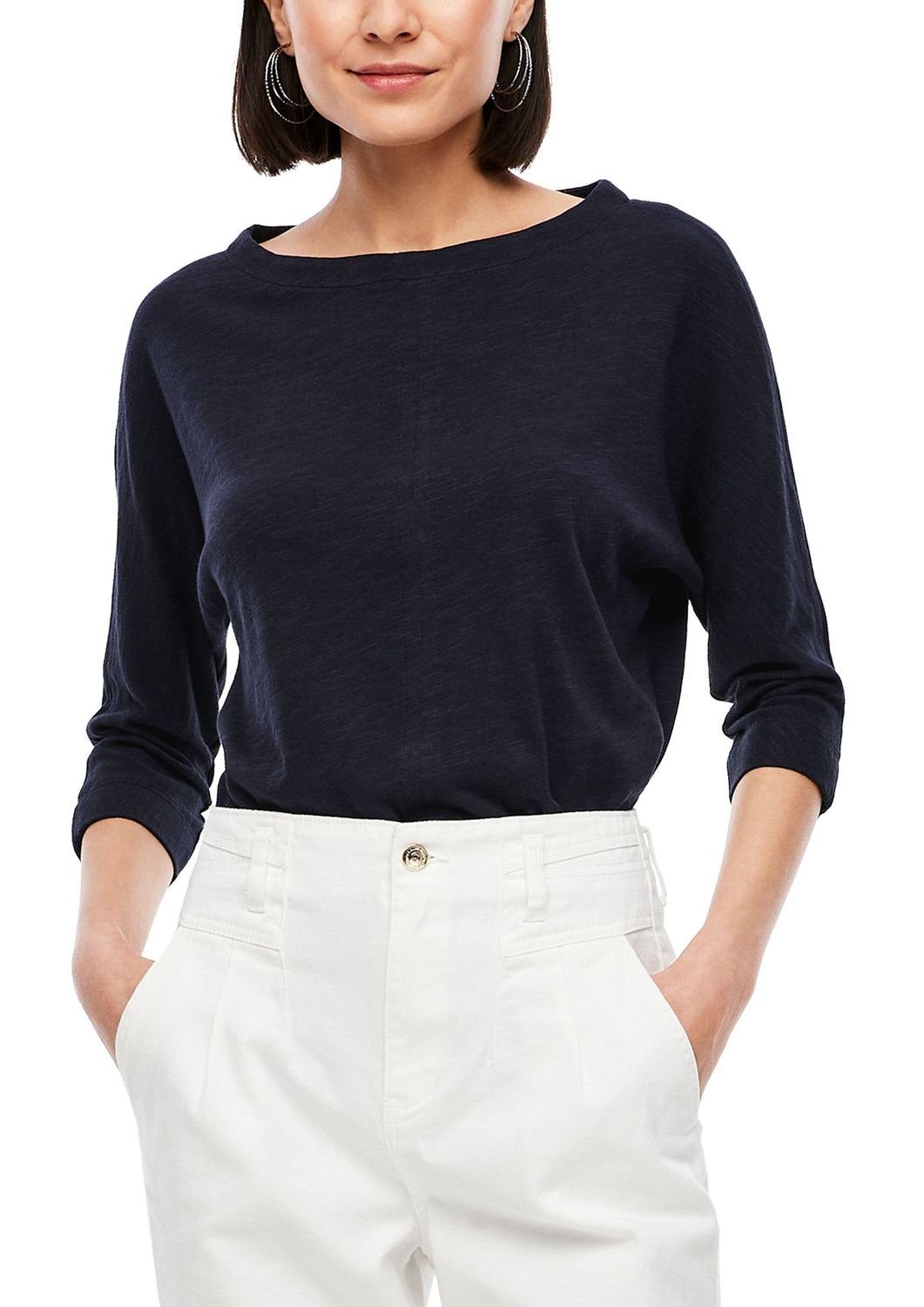 s.Oliver T-Shirt Basic mit U-Boot-Ausschnitt