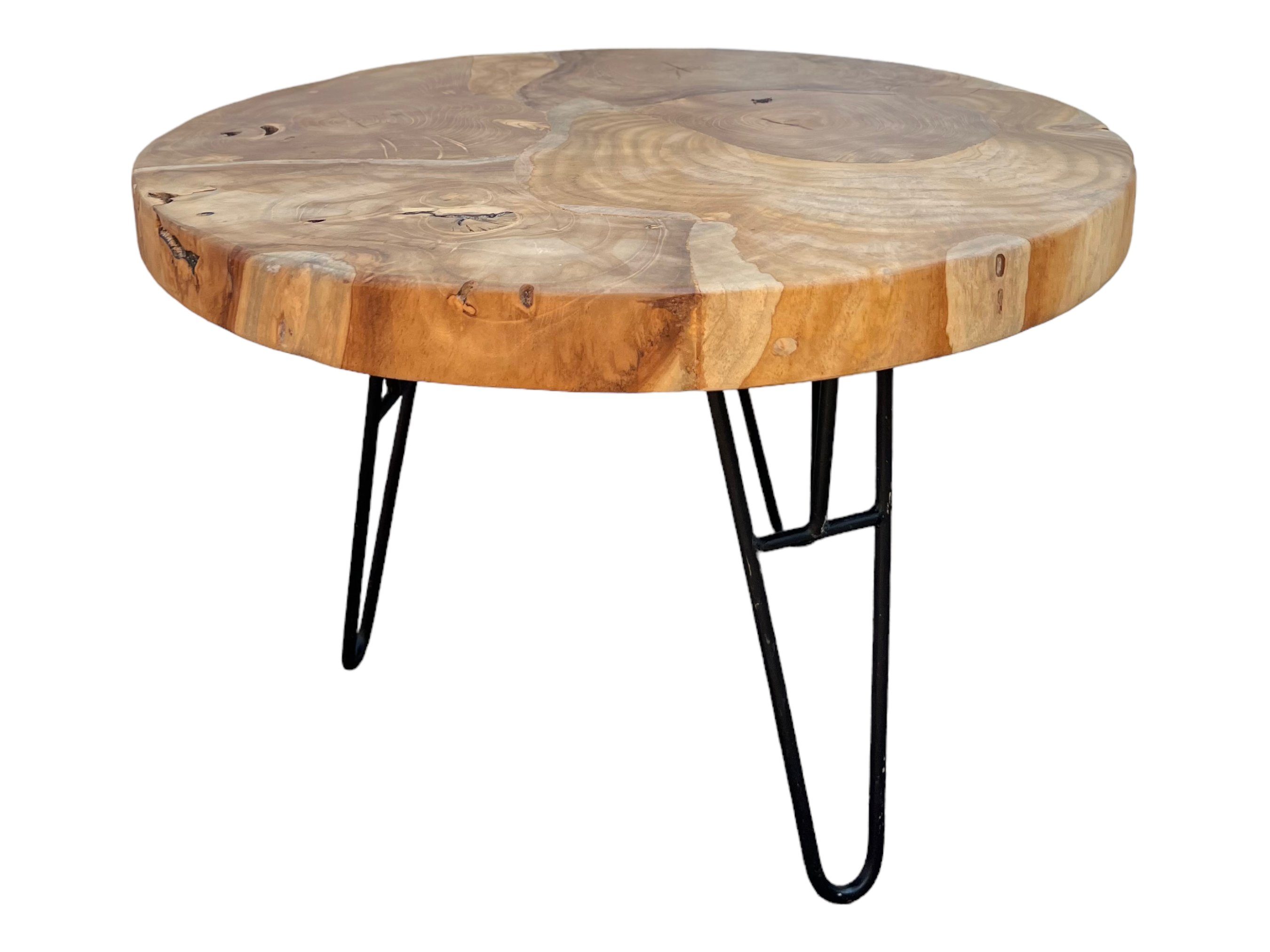 FaHome Couchtisch Runder Couchtisch aus Holz günstig online kaufen