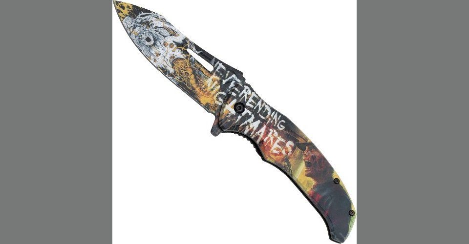 Haller Messer Taschenmesser Haller NIGHTMARE VIII Einhandmesser mit Motiv aus 420 Stahl, (1 St)