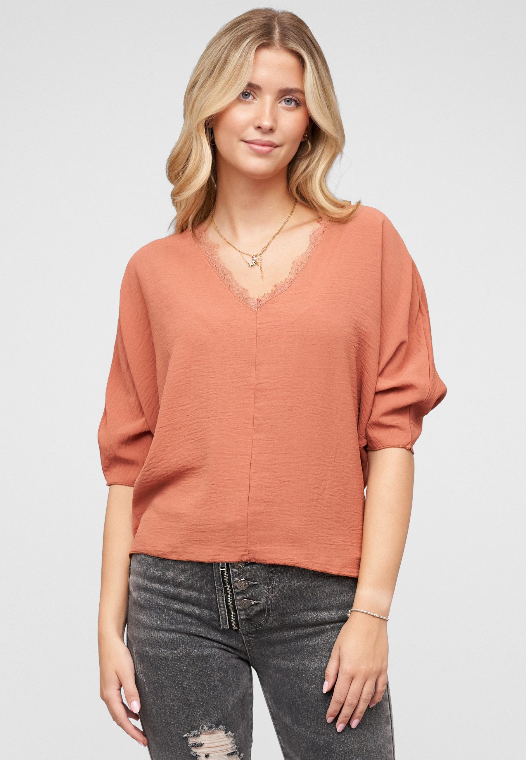CLOUD 5IVE Klassische Bluse CLOUD 5IVE Cloud5ive V-Neck Bluse