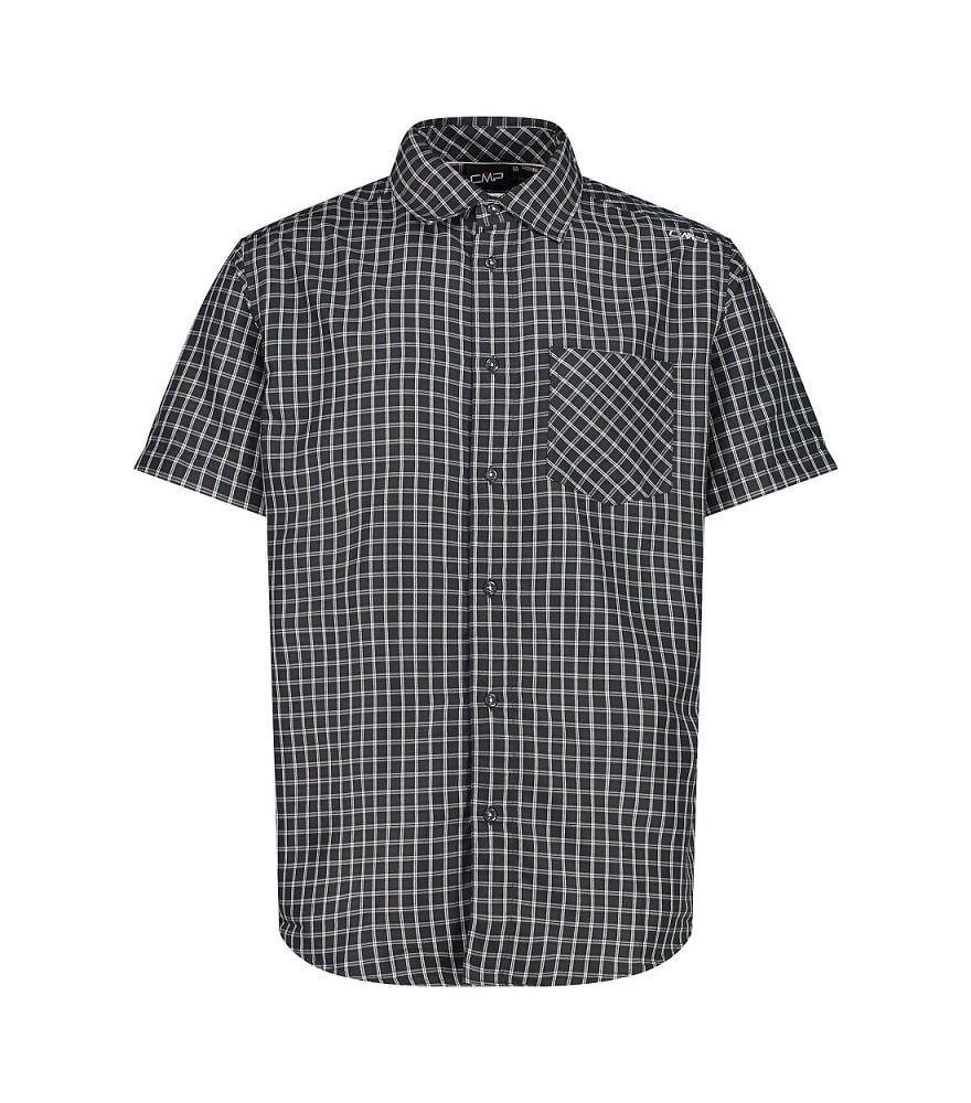 CMP Outdoorhemd Wanderhemd kurzarm mit Karomuster (UV-Schutz, Brusttasche)