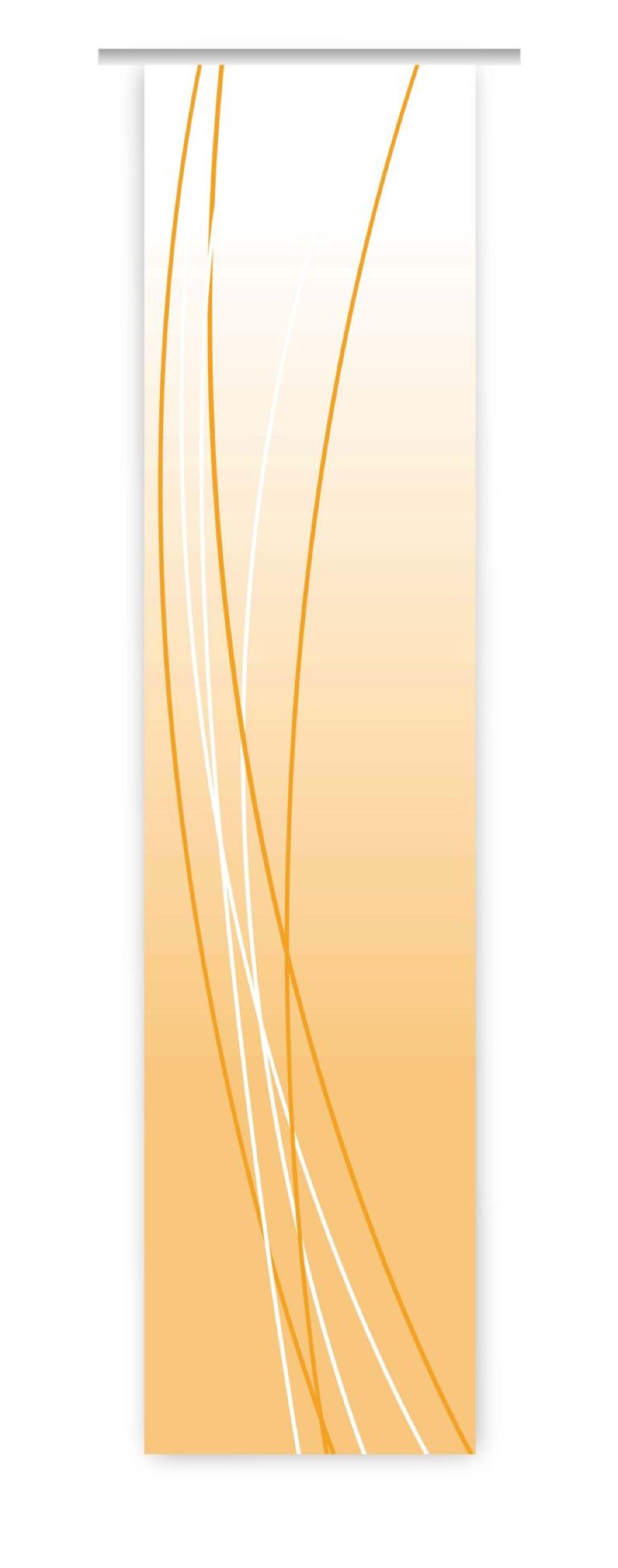 HxB dark orange gardinen-for-life B-line, up 260x60 Schiebegardine cm - Schiebevorhang - Linea