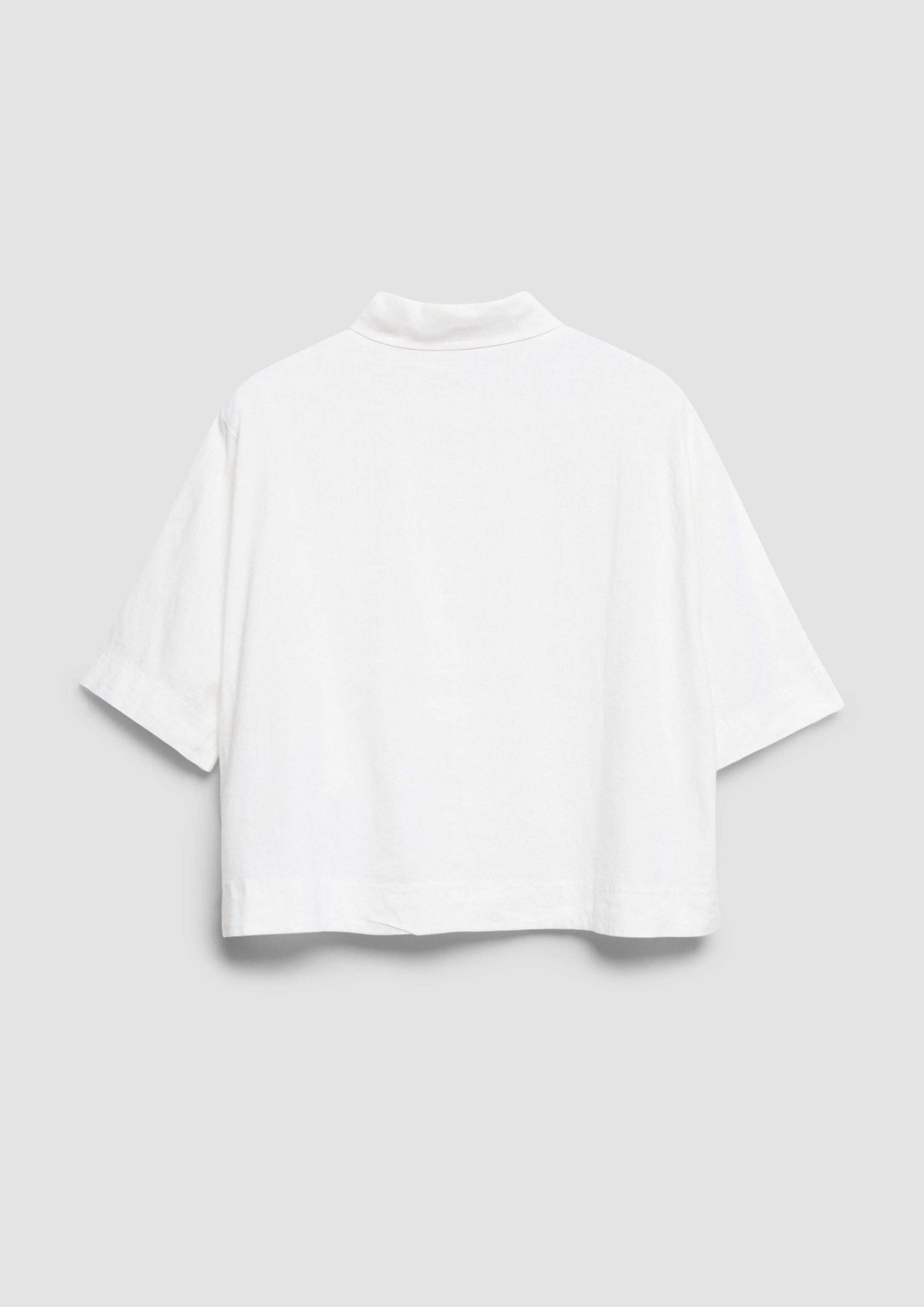 s.Oliver Kurzarmbluse Bluse Kurzarm-Bluse aus Leinenmix