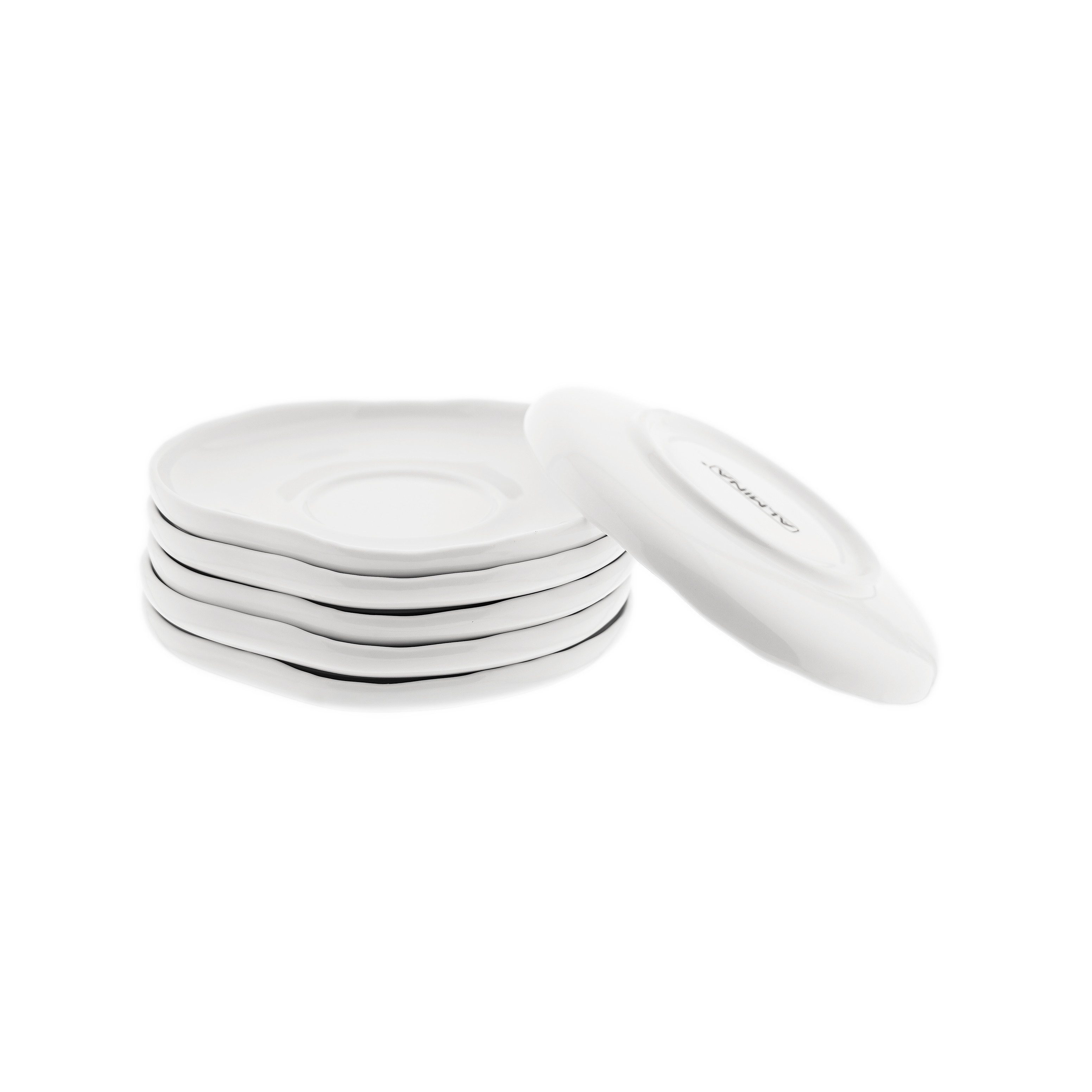 Almina Untertasse Wave, (6 St), aus hochwertigem Porzellan, 12,5 x 1,5 cm