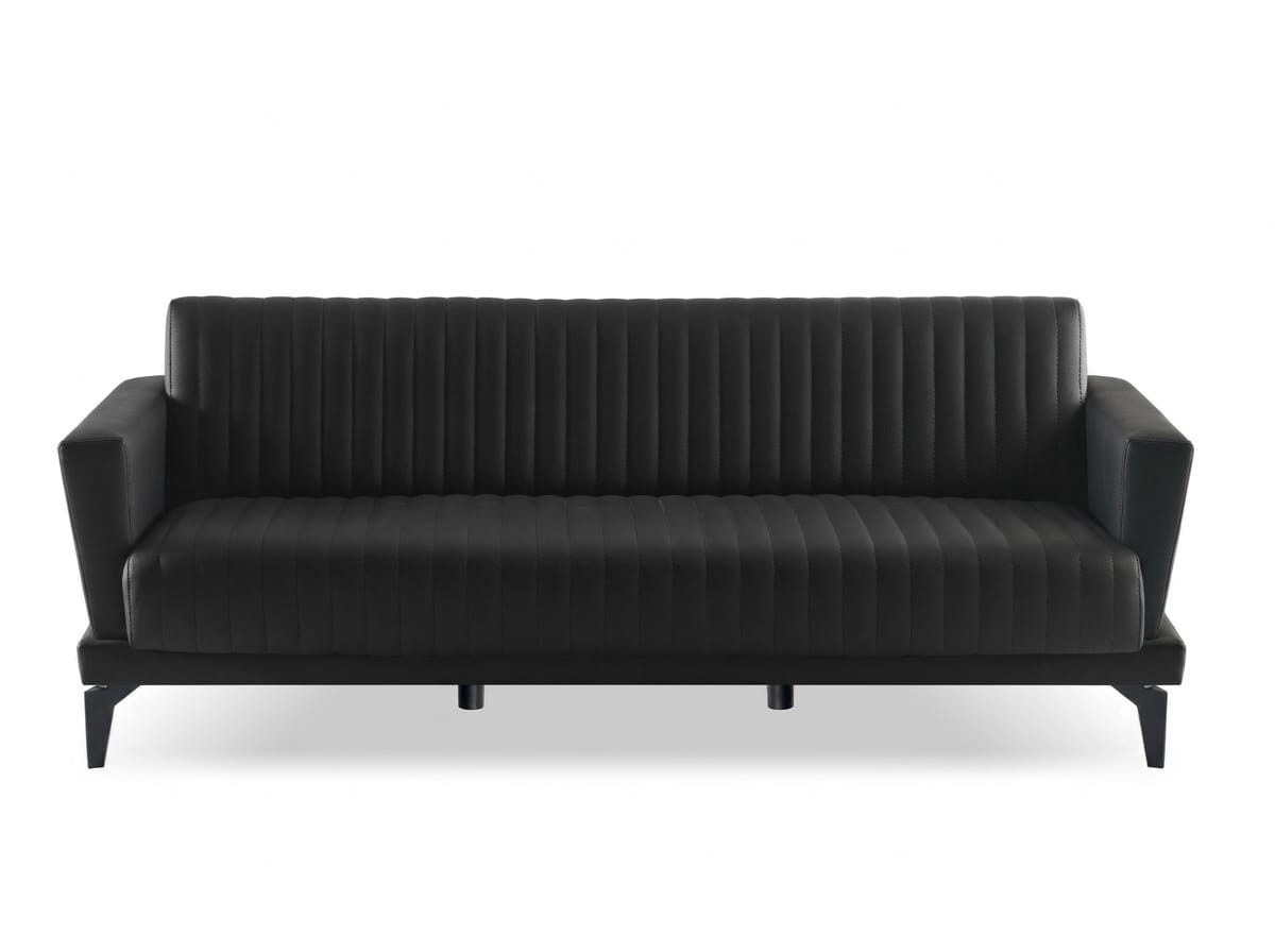 Xlmoebel 3-Sitzer Sofa Moderner Designer Stück Schwarz Büromöbel Wohnzimmer, 1 Teile