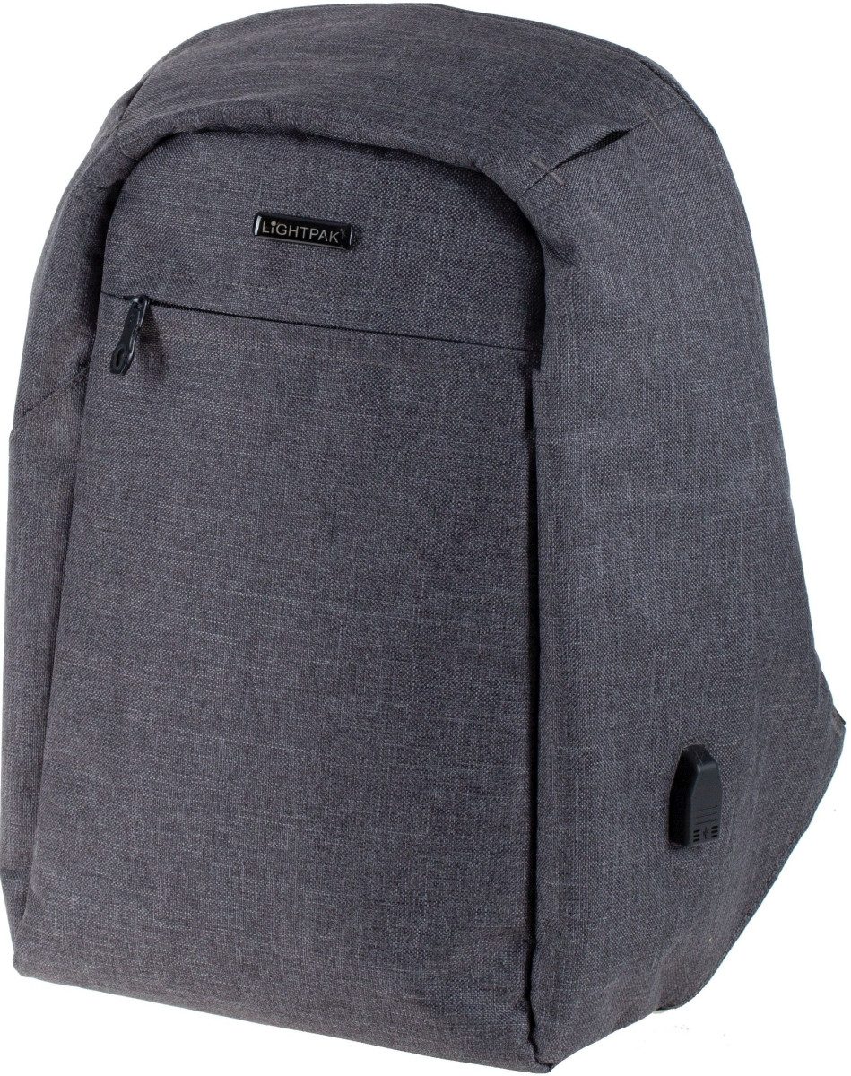 Rucksack Rucksack Safepak 31x45x15cm 600D Polyester grau.
