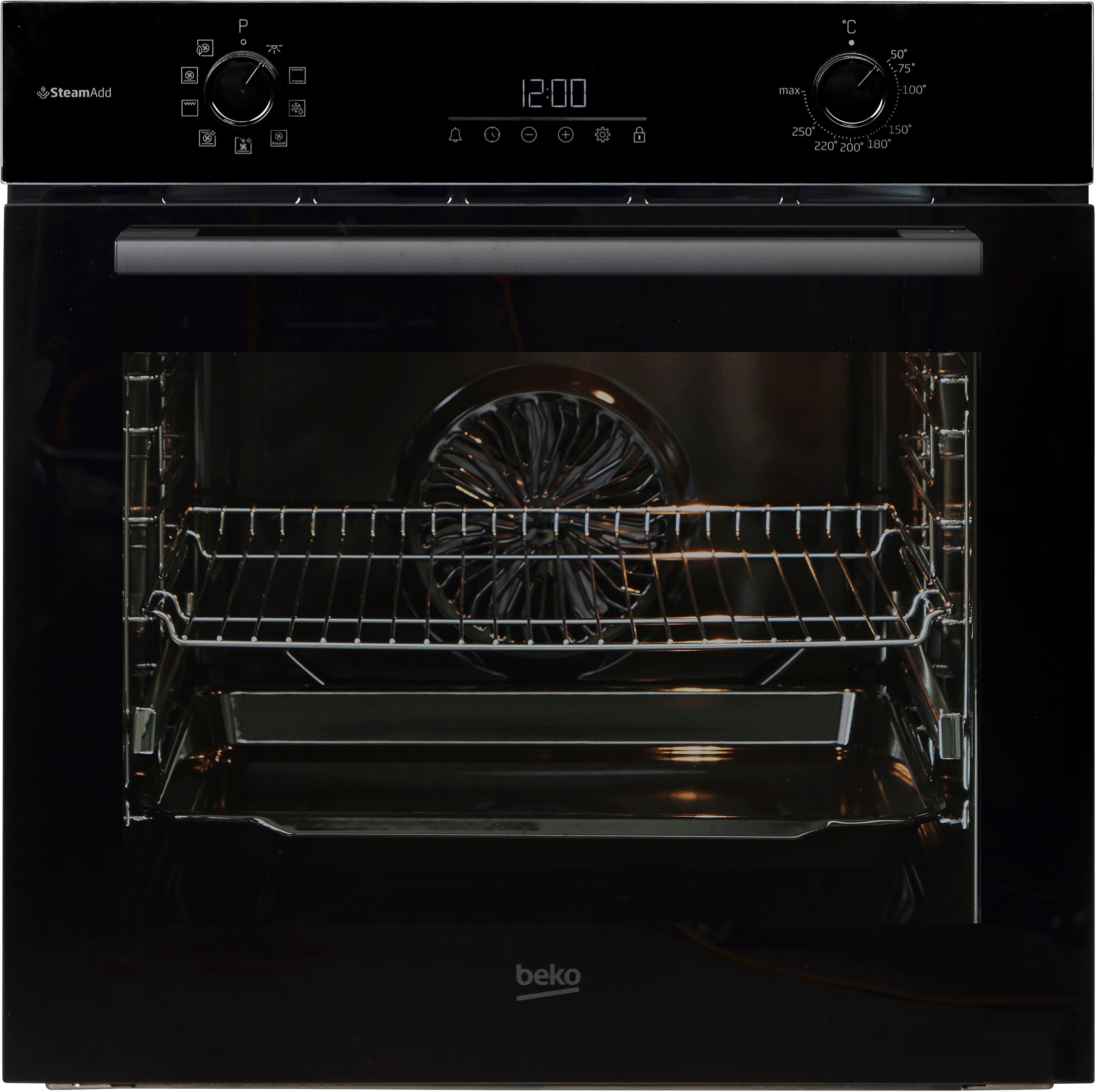 BEKO Einbaubackofen BCBIS17300B, mit 1-fach-Teleskopauszug, Dampf für knusprige Kruste & fluffiges Inneres dank SteamAdd