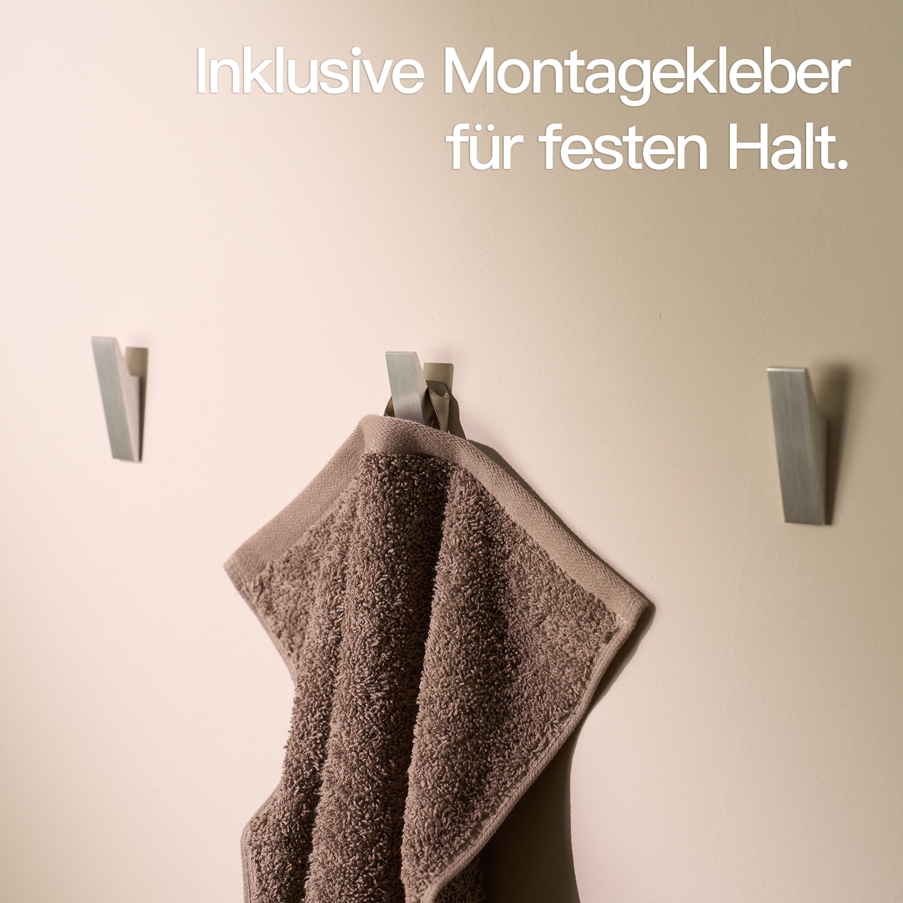 Designfabrik Hamburg Handtuchhaken DFHH KH, (4x Wandhaken), rostfrei, pulverbeschichtet, eloxiert, sandgestrahlt – Bild 4 von 5