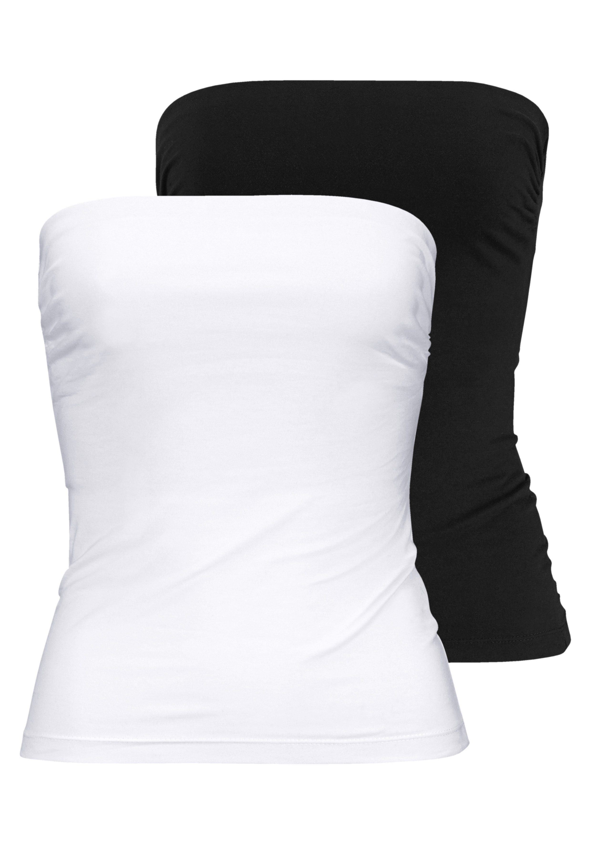 Melrose Bandeautop (Packung, 2-tlg) figurbetonter Schnitt günstig online kaufen