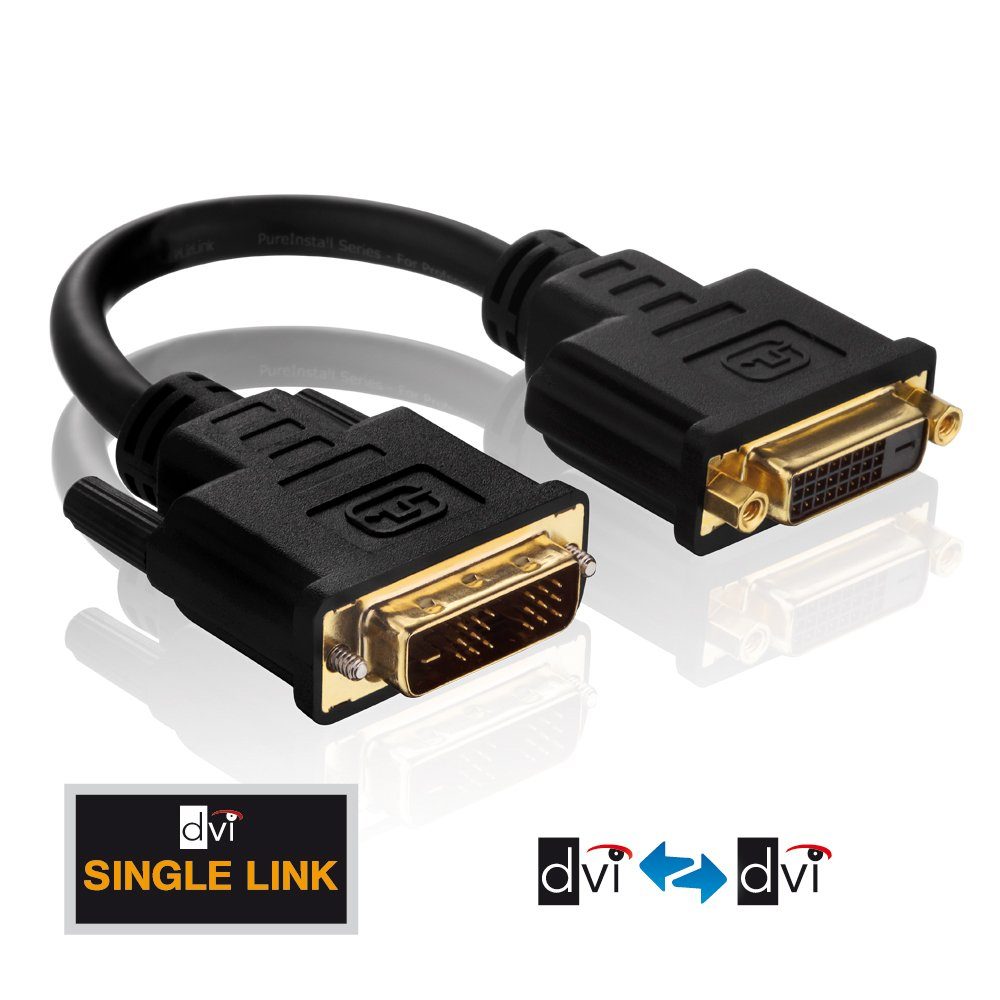 PureLink PureLink® - DVI/DVI Adapter - PureInstall 0,10m Video-Adapter