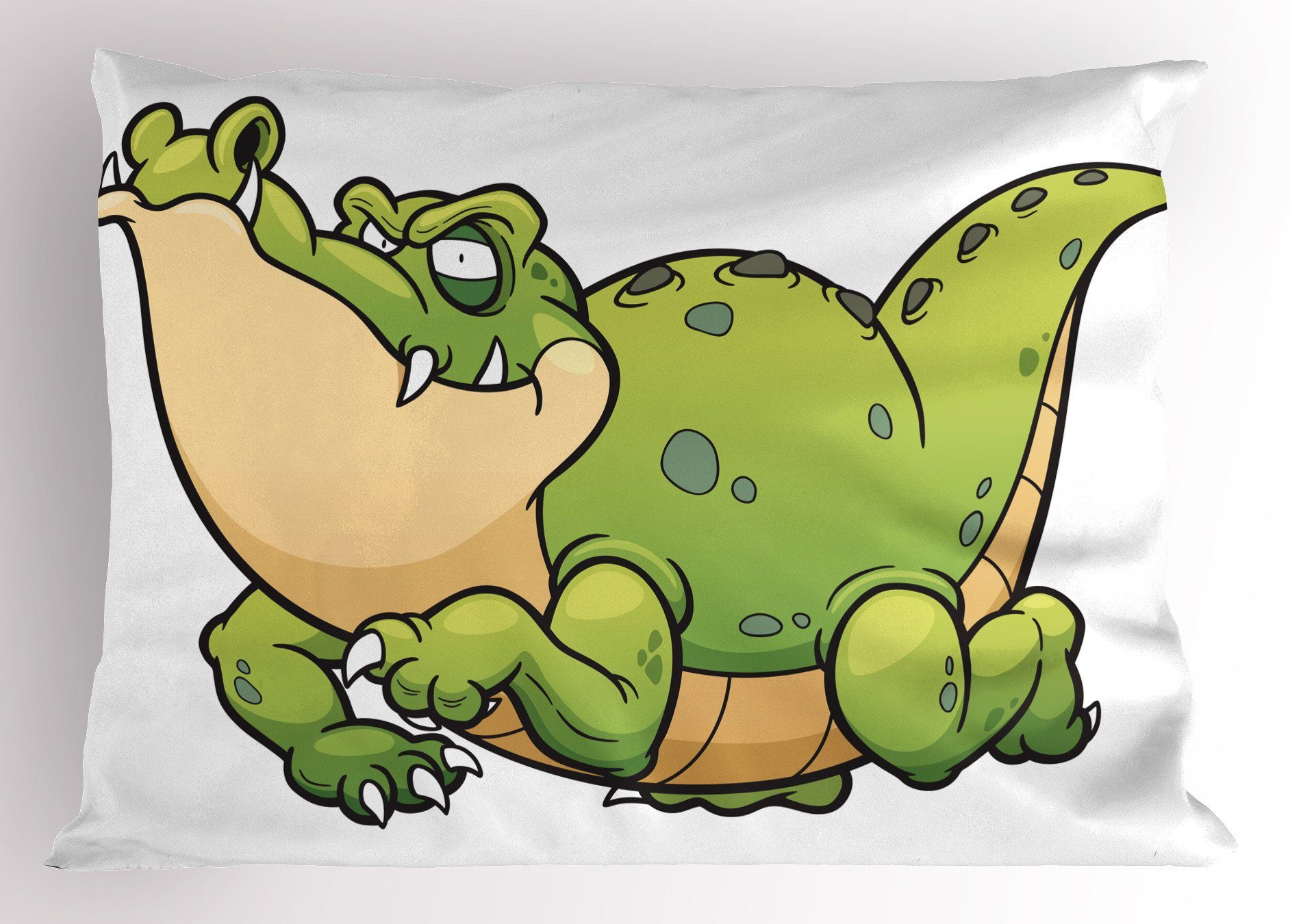 Size Abakuhaus Kissenbezug, (1 King Standard Dekorativer Stück), Krokodil Beefy Alligatormuster Gedruckter Kissenbezüge