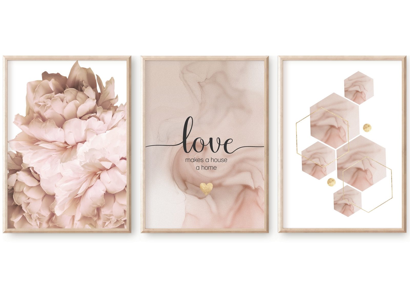 homestyle-accessoires Poster Bilder Bilderset Wandbilder LOVE günstig online kaufen
