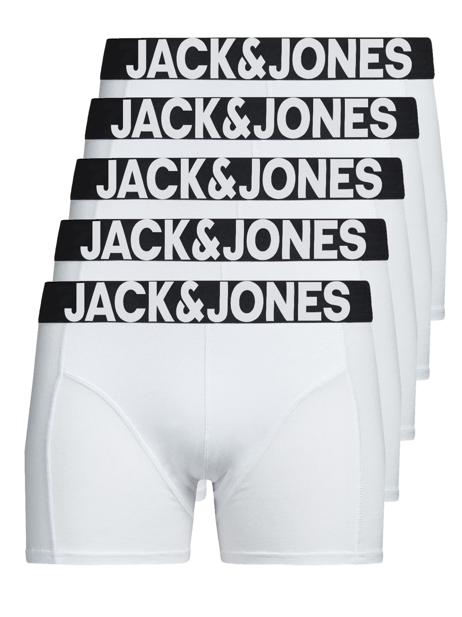 Jack & Jones Boxershorts Solid (5-St., 5er Pack) gute Passform durch elastische Baumwollqualität