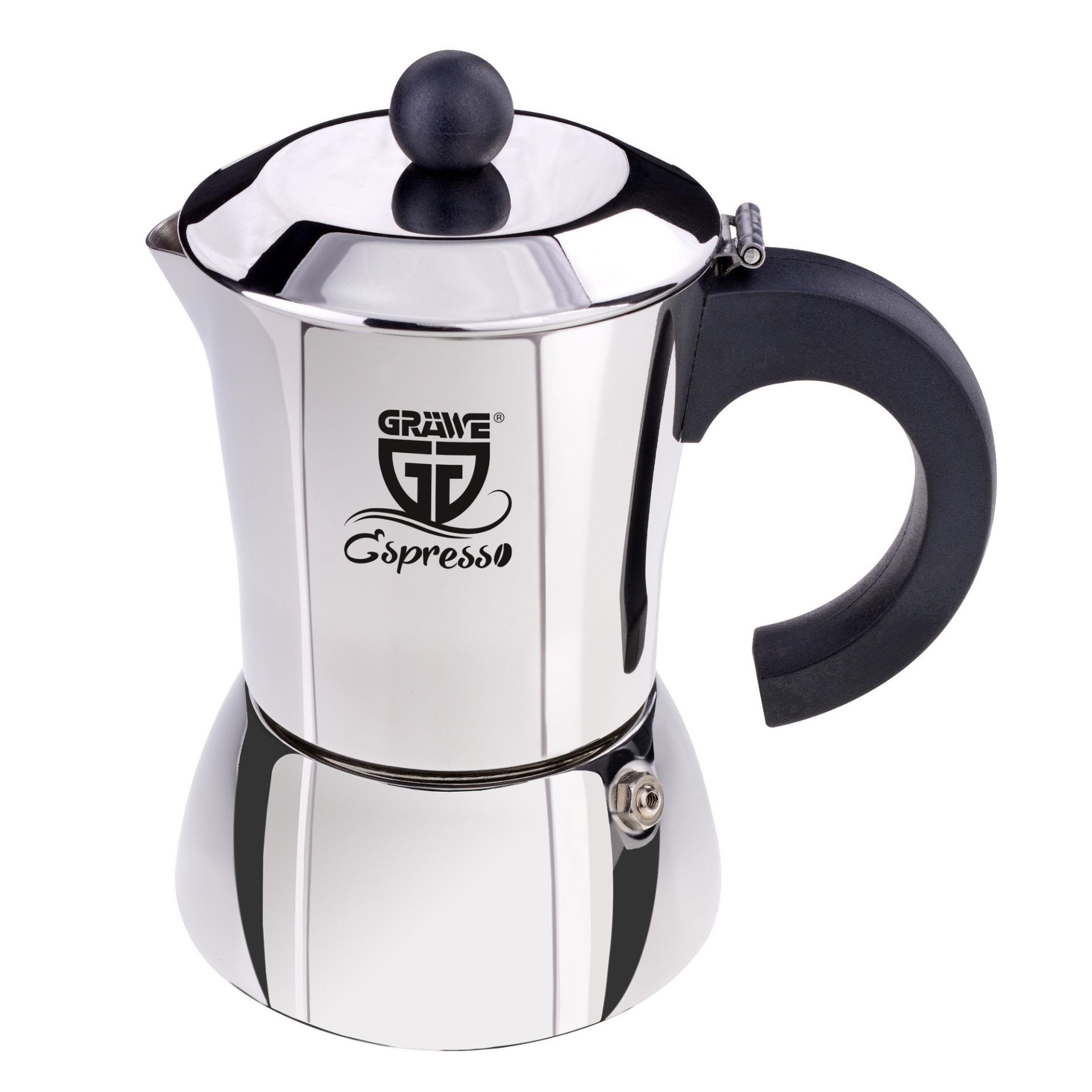 GRÄWE Кавоварка еспресо, Gräwe Edelstahl Кавоварка еспресо 4 Tassen