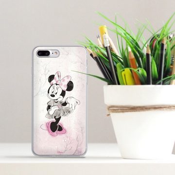 DeinDesign Handyhülle Minnie Mouse Disney Vintage Minnie Watercolor, Apple iPhone 7 Plus Silikon Hülle Bumper Case Handy Schutzhülle