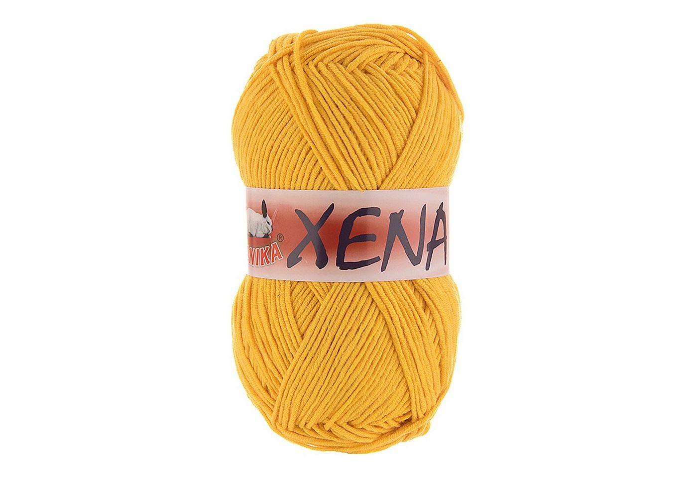 Thumbnail - VLNIKA 5 x 100g Strickgarn Xena Häkelwolle, 1000 m, 621 gelb