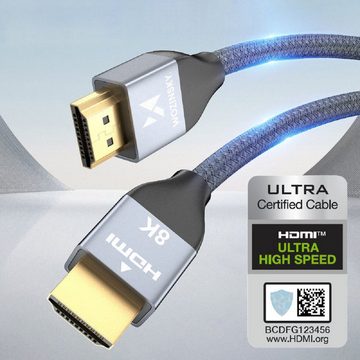 Wozinsky Kabel HDMI 2.1 8K 60 Hz 48 Gbps / 4K 120 Hz / 2K 144 Hz HDMI-Kabel, (100 cm)