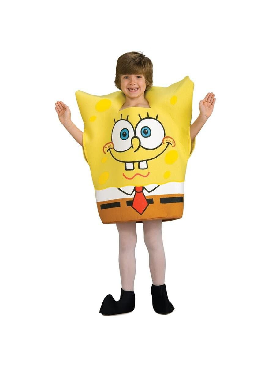 Funidelia Kostüm SpongeBob Schwammkopf Kostüm für Kinder, Ausgepolstertes Kostümoberteil mit Aufdruck
