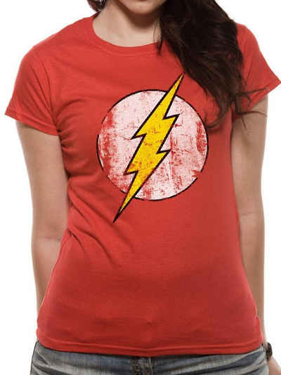 The Flash T-Shirt The Flash Damen T-Shirt Rot L XL XXL DC-Comics