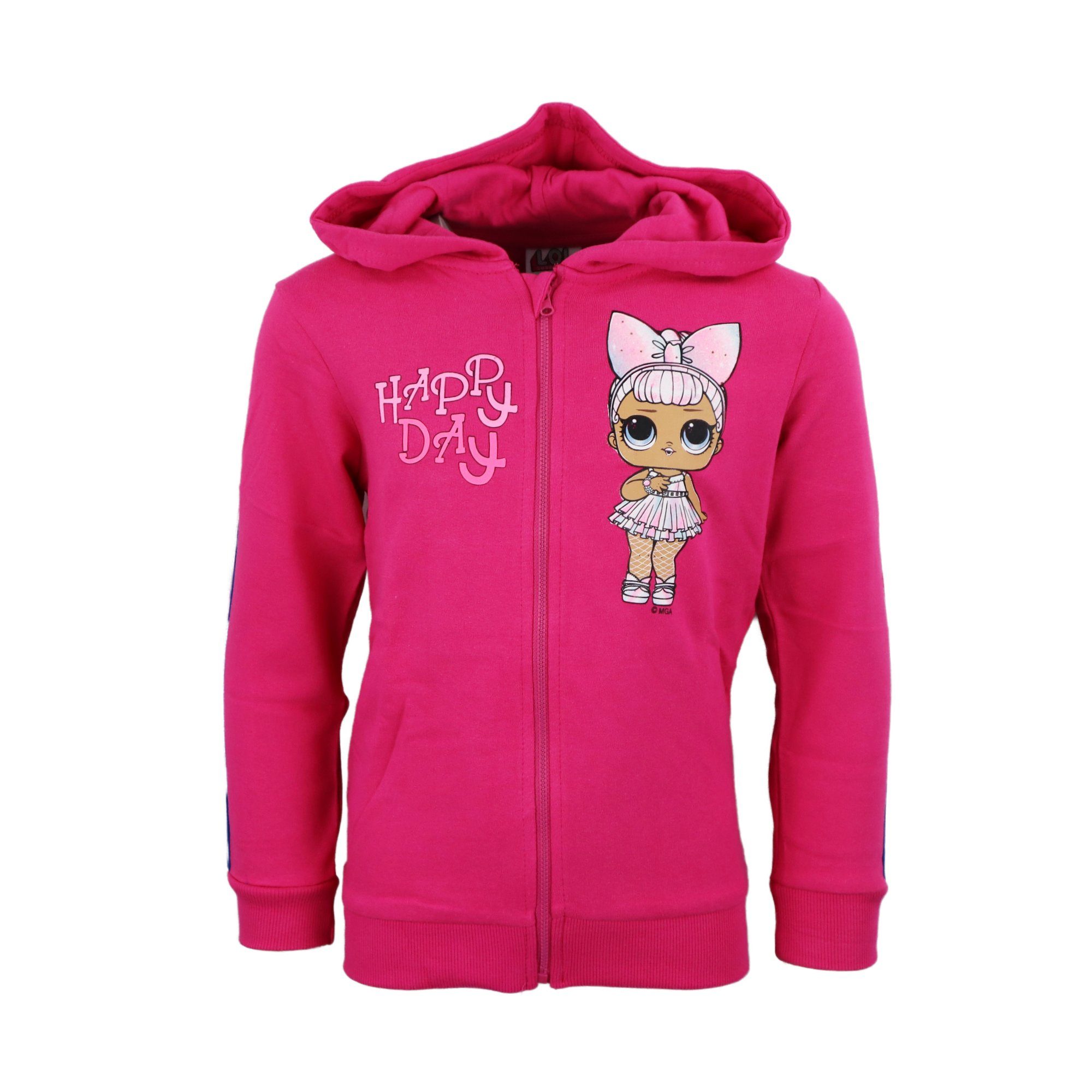L.O.L. SURPRISE! Hoodie LOL Surprise Kinder Mädchen Kapuzen Pullover Gr. 104 bis 134, Baumwolle, Pink oder Grau | Sweatshirts