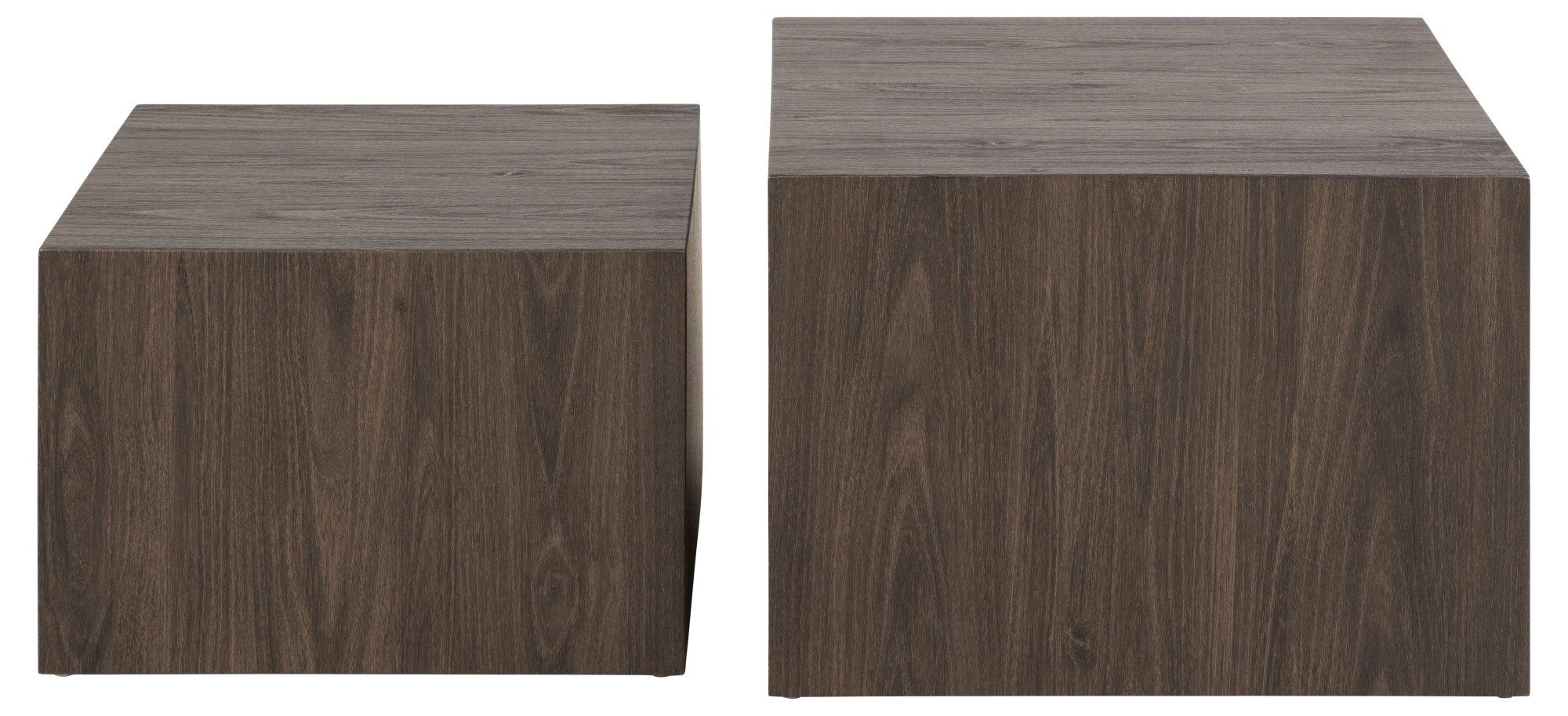ACTONA GROUP Couchtisch Dice (Set, 2-St., Im Set 2 Stück), Couchtischsatz, Schwartz Ocean rau Papier, 2 stk, 58x58x40cm