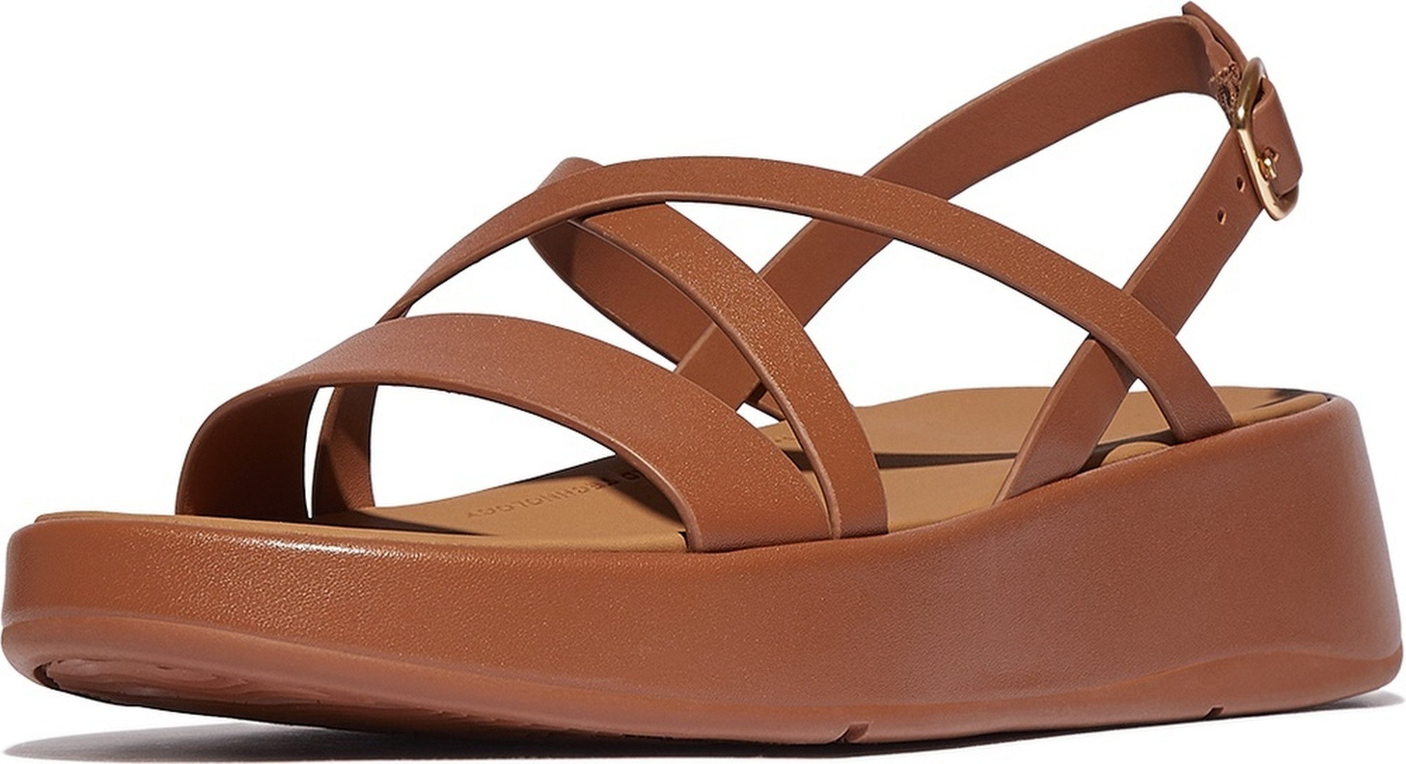 Fitflop F-Mode Leather Flatform Strappy Back-Strap Sandals Sandale