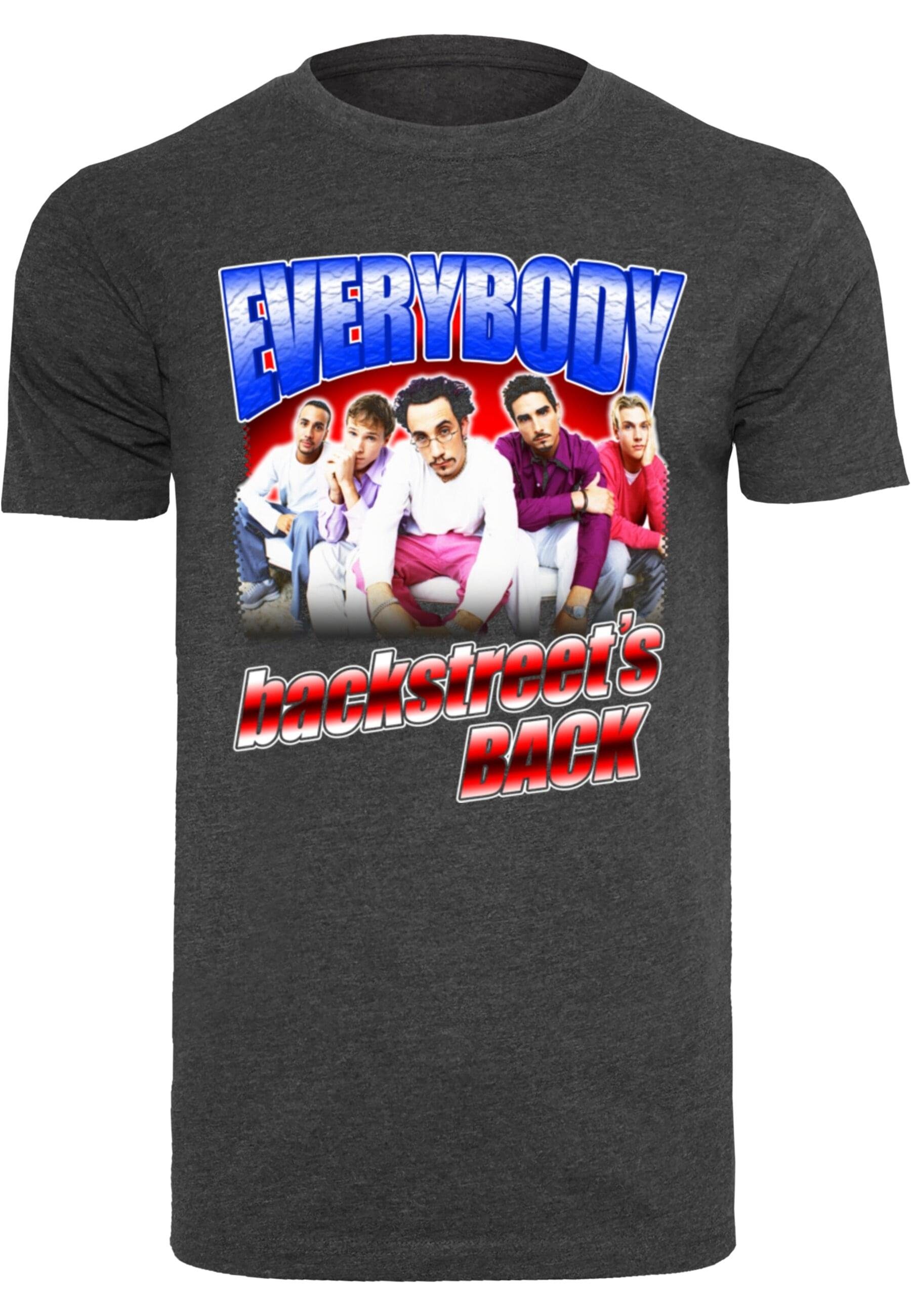 Backstreet (1-tlg) Neck Everybody Boys Round charcoal T-Shirt - Herren Merchcode T-Shirt