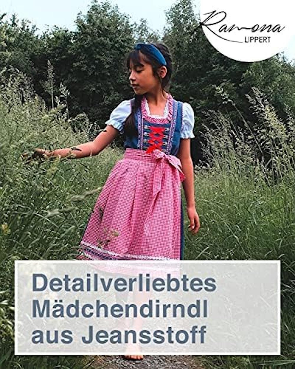Ramona Lippert Dirndl Naomi Kinderdirndl Jeans Trachtenkleid für Mädchen – Bild 5 von 5