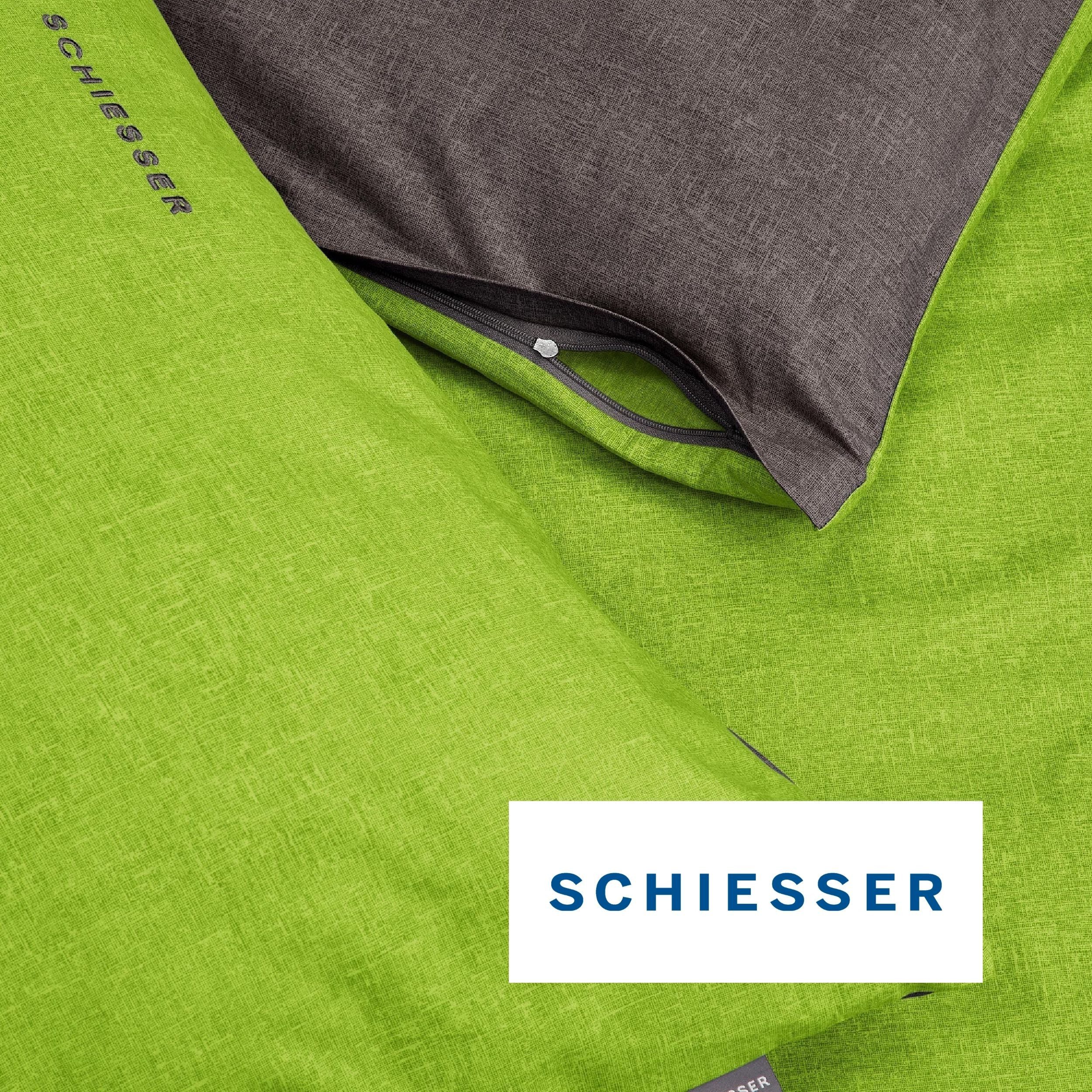 Schiesser Wendebettwäsche Doubleface aus weicher Baumwolle mit edlem Melangeeffekt, Renforcé, 2 teilig, ab Größe 135x200 cm erhältlich, OEKO-TEX® MADE IN GREEN – Bild 4 von 5