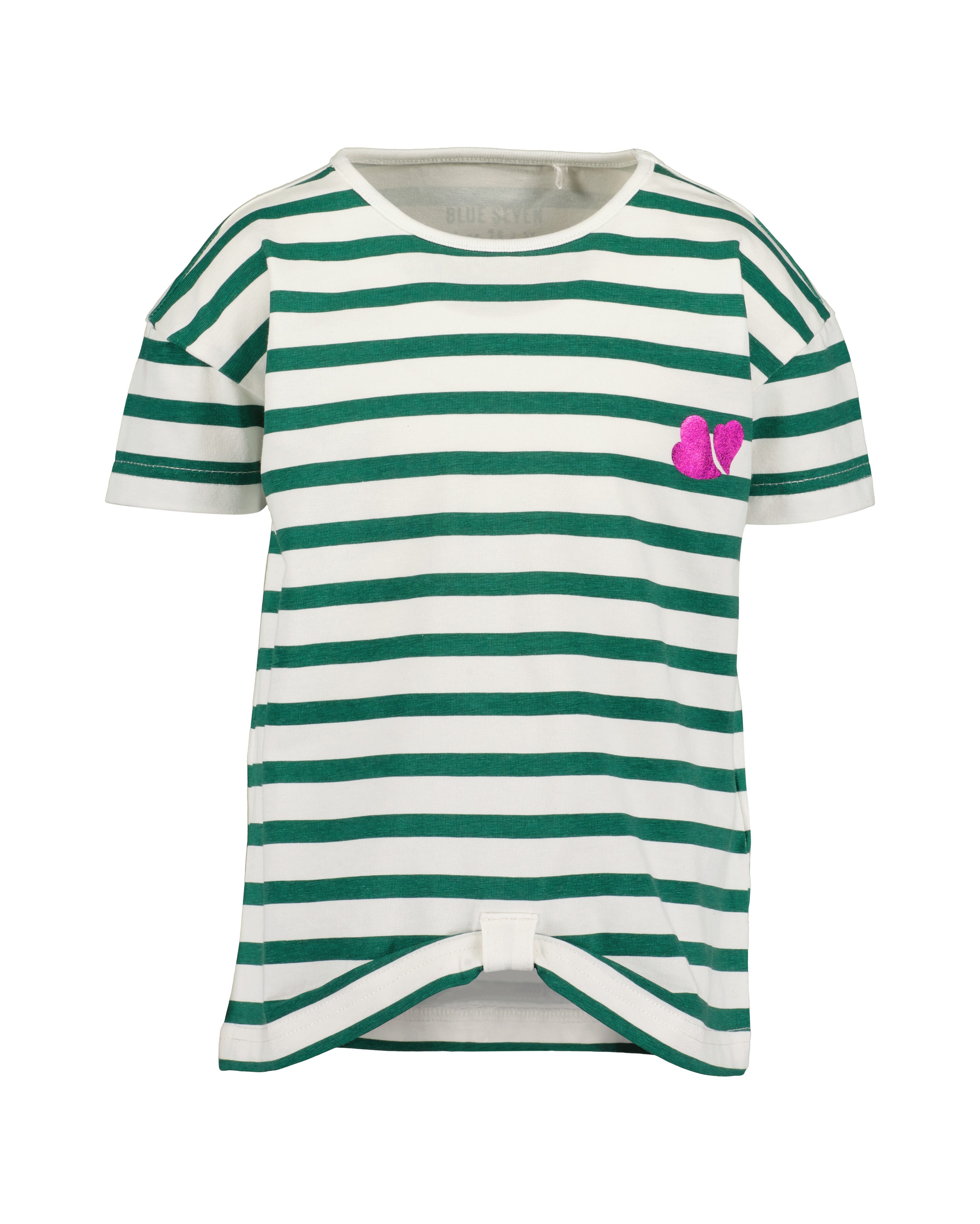 Blue Seven Kurzarmshirt (Packung, 2-tlg) uni und geringelt, mit tollen Folienprints
