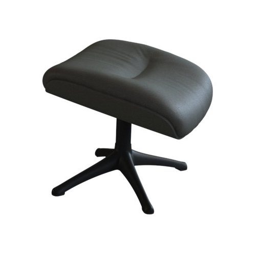 FLEXLUX Fußhocker Elegant, Beinstütze, Entspannung, Skandinavisch, Ultimativer Komfort, Organische Formen, Robuster Schwarzer fuß, Weicher Stoff, Echtleder