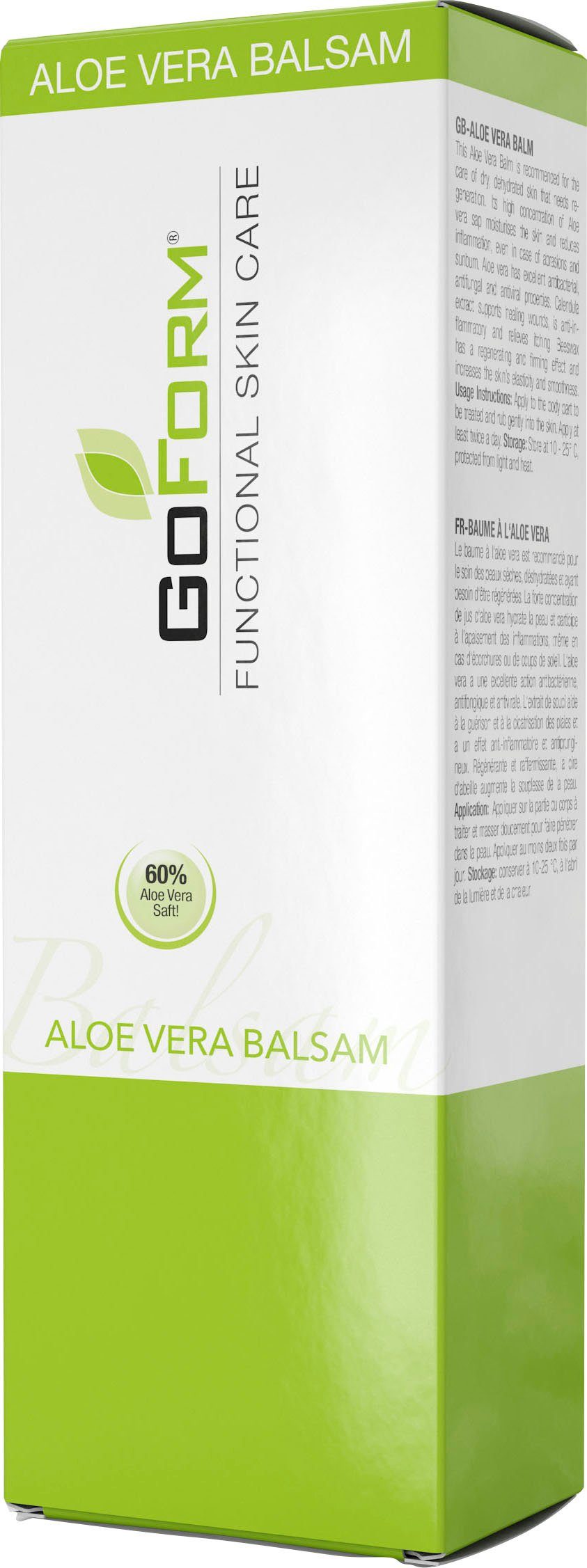 GOFORM Körperbalsam Aloe Vera Balsam zur sofortigen Hautgeneration, ohne Parabene, entzündungshemmend, straffend, antibakteriell, bei trockener Haut