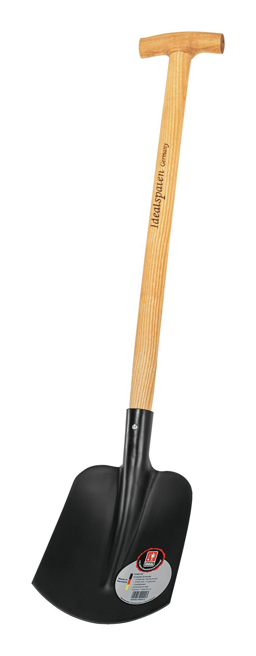 IDEALSPATEN Schaufel, Kompakt schwarz mit ET-Stiel 630 mm