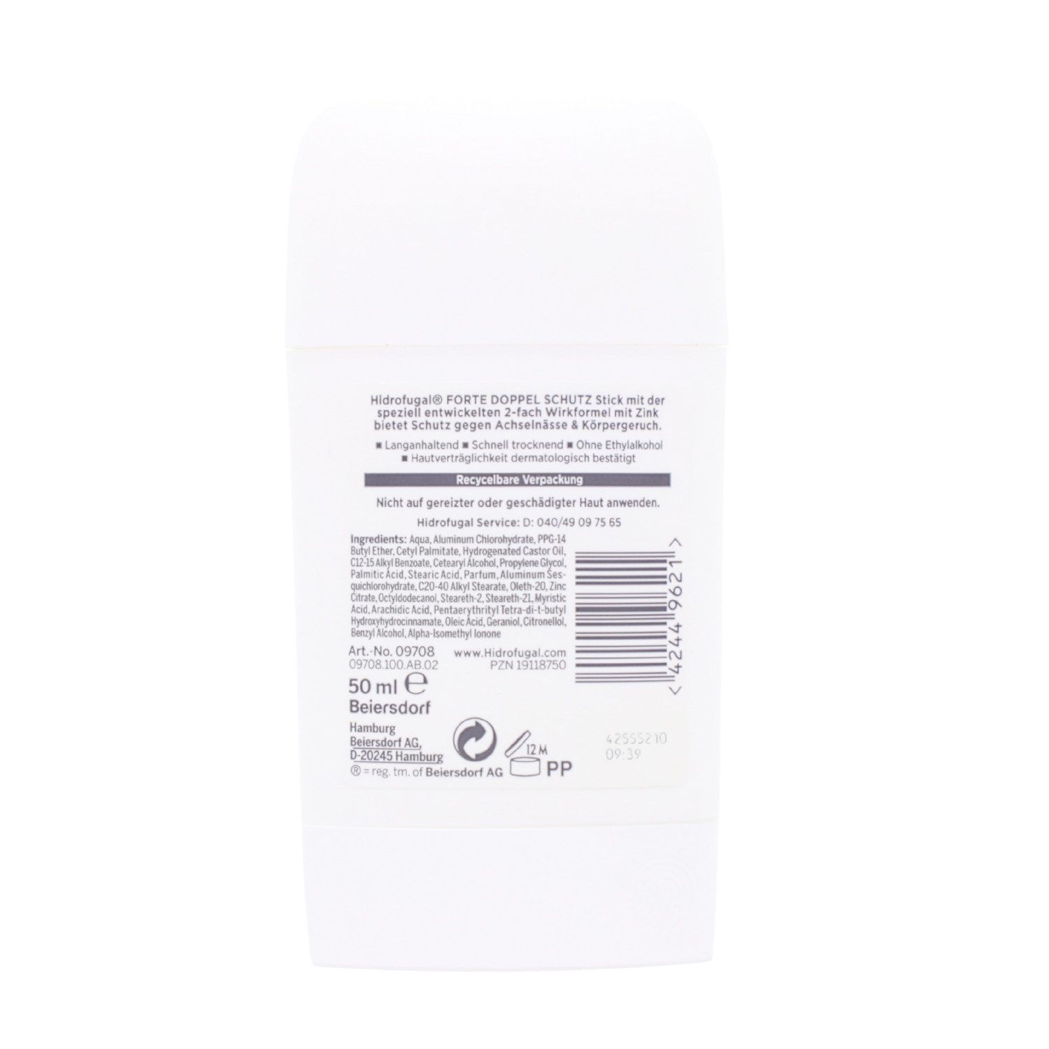 Hidrofugal Deo-Roller 6x Hidrofugal Forte Doppel Schutz Deo Stick Antitranspirant mit vitali