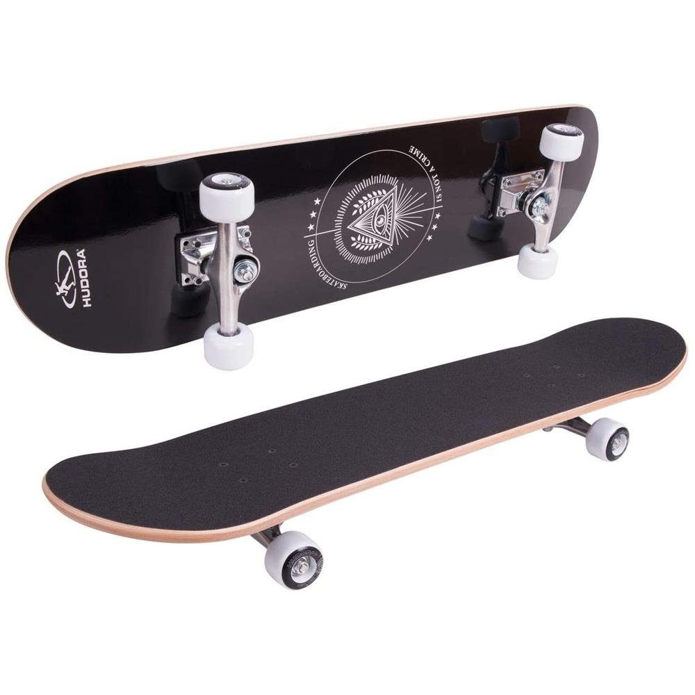 Hudora Skateboard Columbia Heights, ABEC 3, mit Rucksack, schwarz