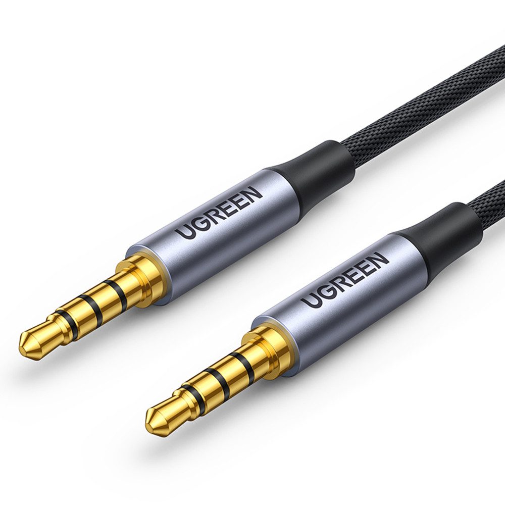 UGREEN Klinkenkabel Stereokabel Aux-Verbindungskabel Audio-Kabel, 3, 5 mm Klinke, (300.0 cm), Nylongeflecht, Kupferleiter, Aluminiumstecker, 3 m
