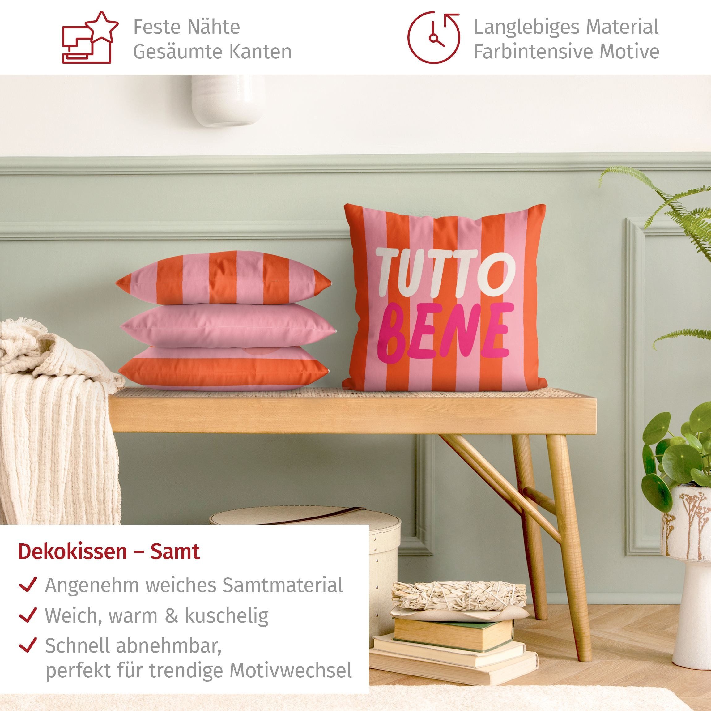 Bilderdepot24 Dekokissen 4-teilig drinnen Kissenhülle/ Sofakissen/ Zierkissen Kissenhülle bunt, Bezug mit / ohne Füllung Zierkissen Outdoor Sofa Bett