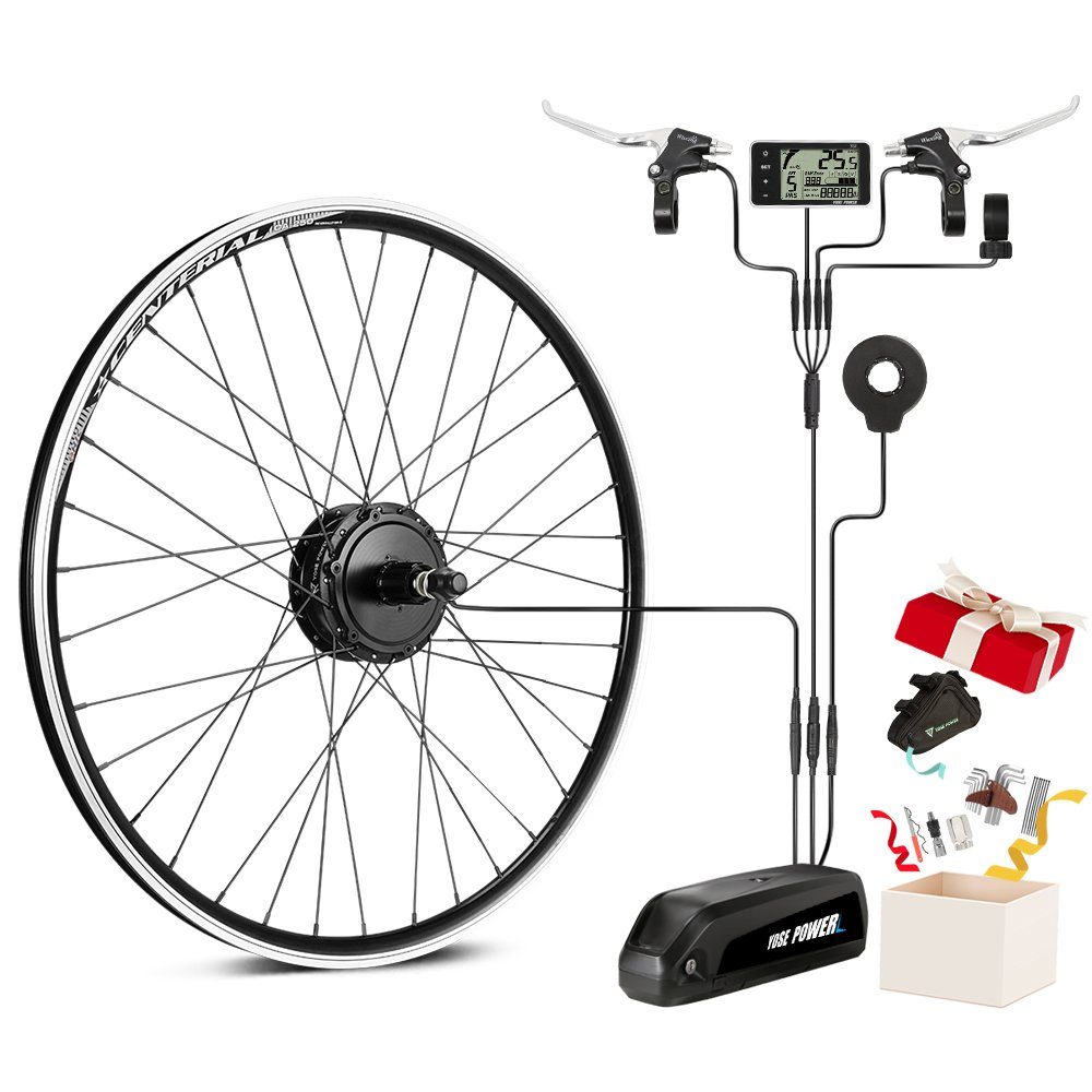 YOSE POWER EBike »EBike Umbausatz 26 /27,5/28 Zoll Heckmotor & 13Ah Akku für Steckkranz