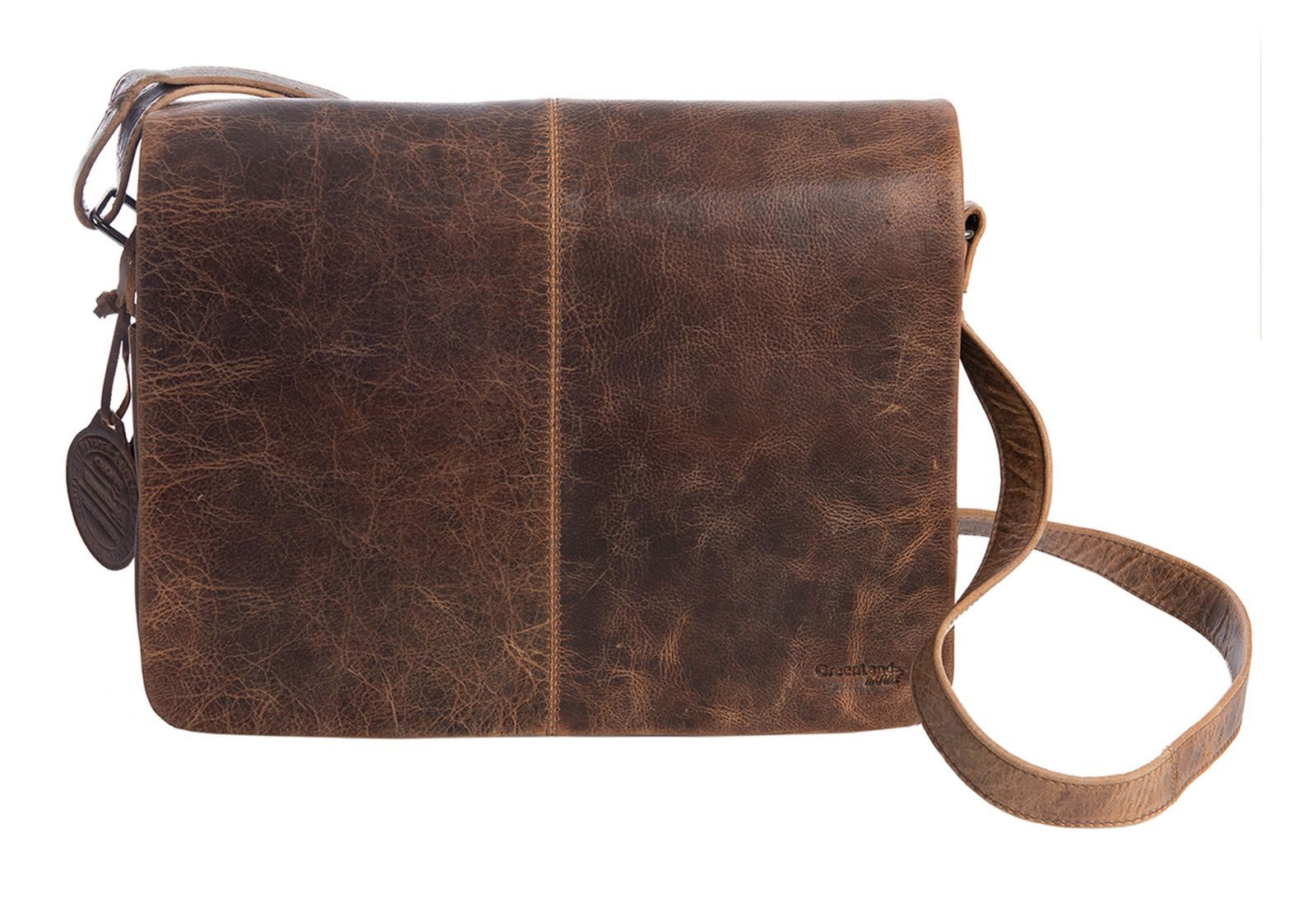 GreenLand Nature Businesstasche Organizer Bag A4, aus echtem Leder