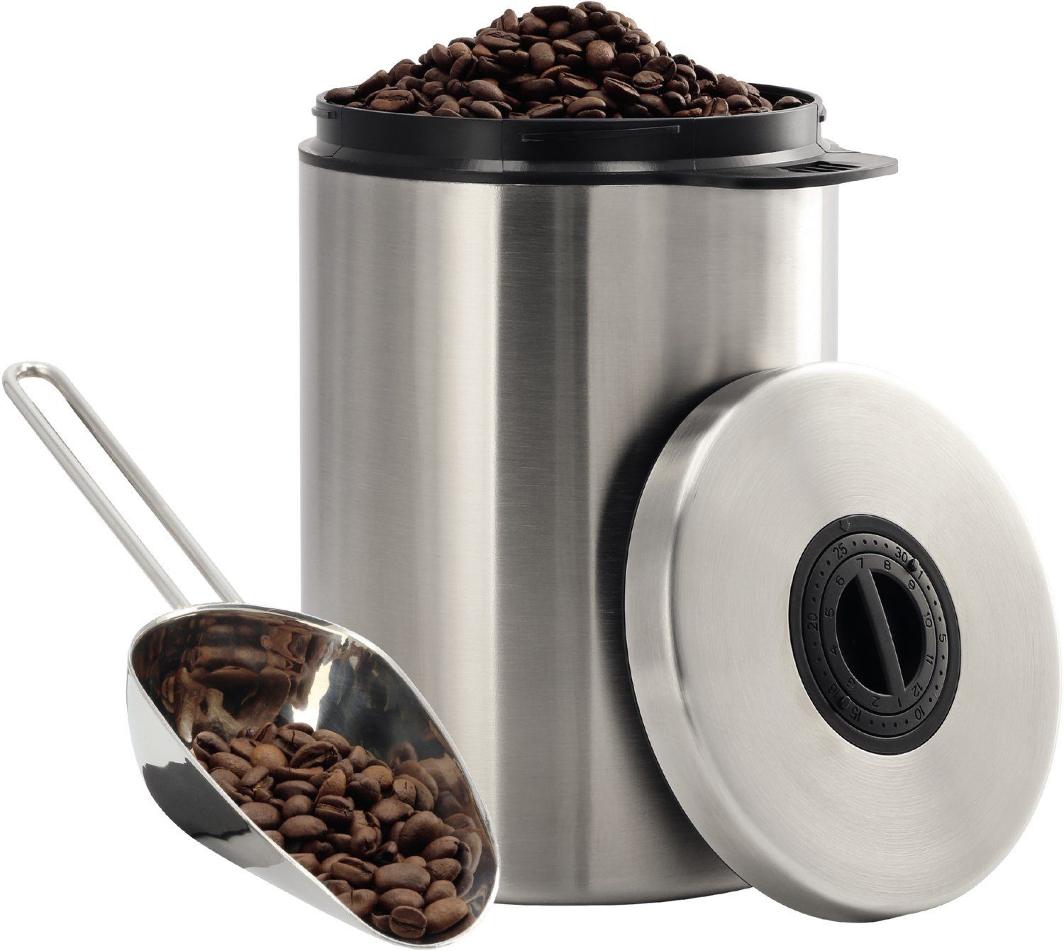 Xavax Kaffeedose »Edelstahldose für 1 kg Kaffeebohnen«, Edelstahl, Edelstahldose zur