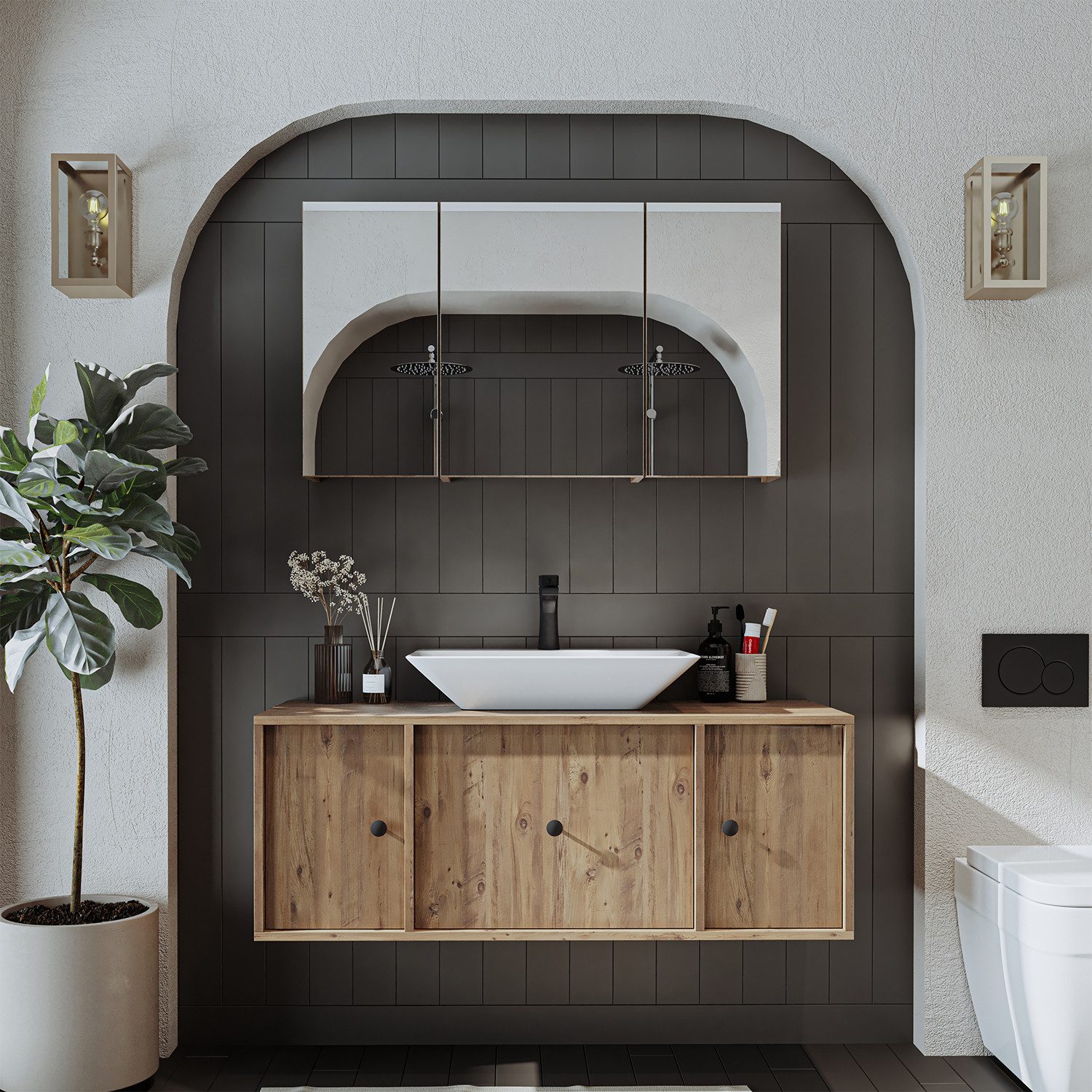 Roomart Badmöbel-Set GUSTO-ATL 120 cm, (Komplett-Set, günstig online kaufen