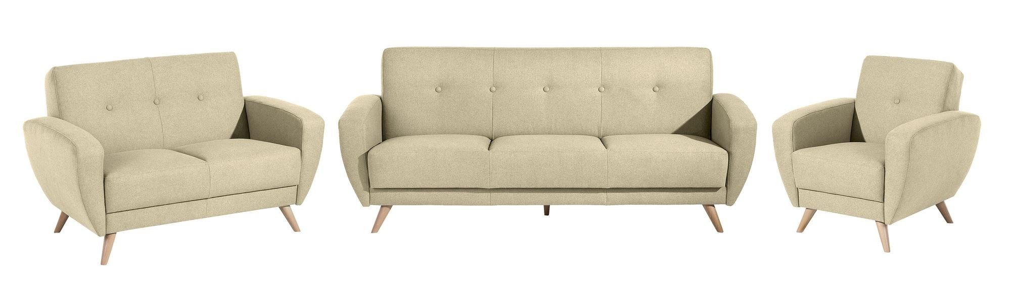 verarbeitet,bequemer Bezug Kostenlosem Sitz 2-Sitzer Samtvelours (mit 1 hochwertig Karen Teile, Sofa Kessel Clean-A, Sofa aufm Sparpreis inkl. Versand 58