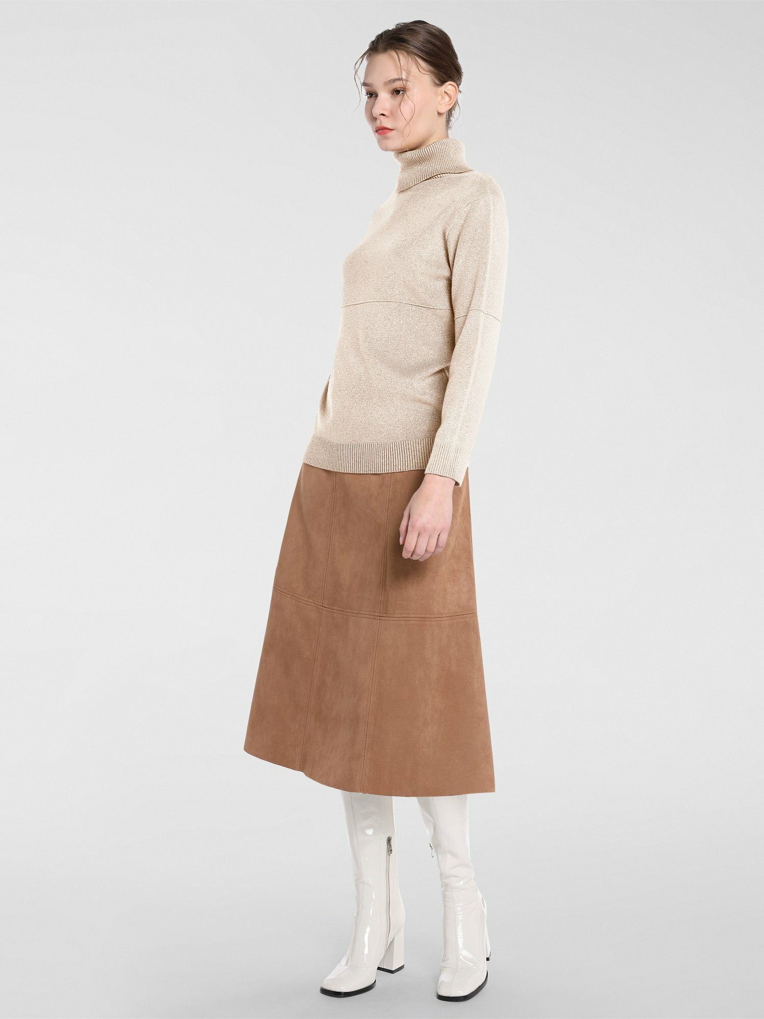 Damen Pullover Apart Polokragenpullover aus weichem Strick