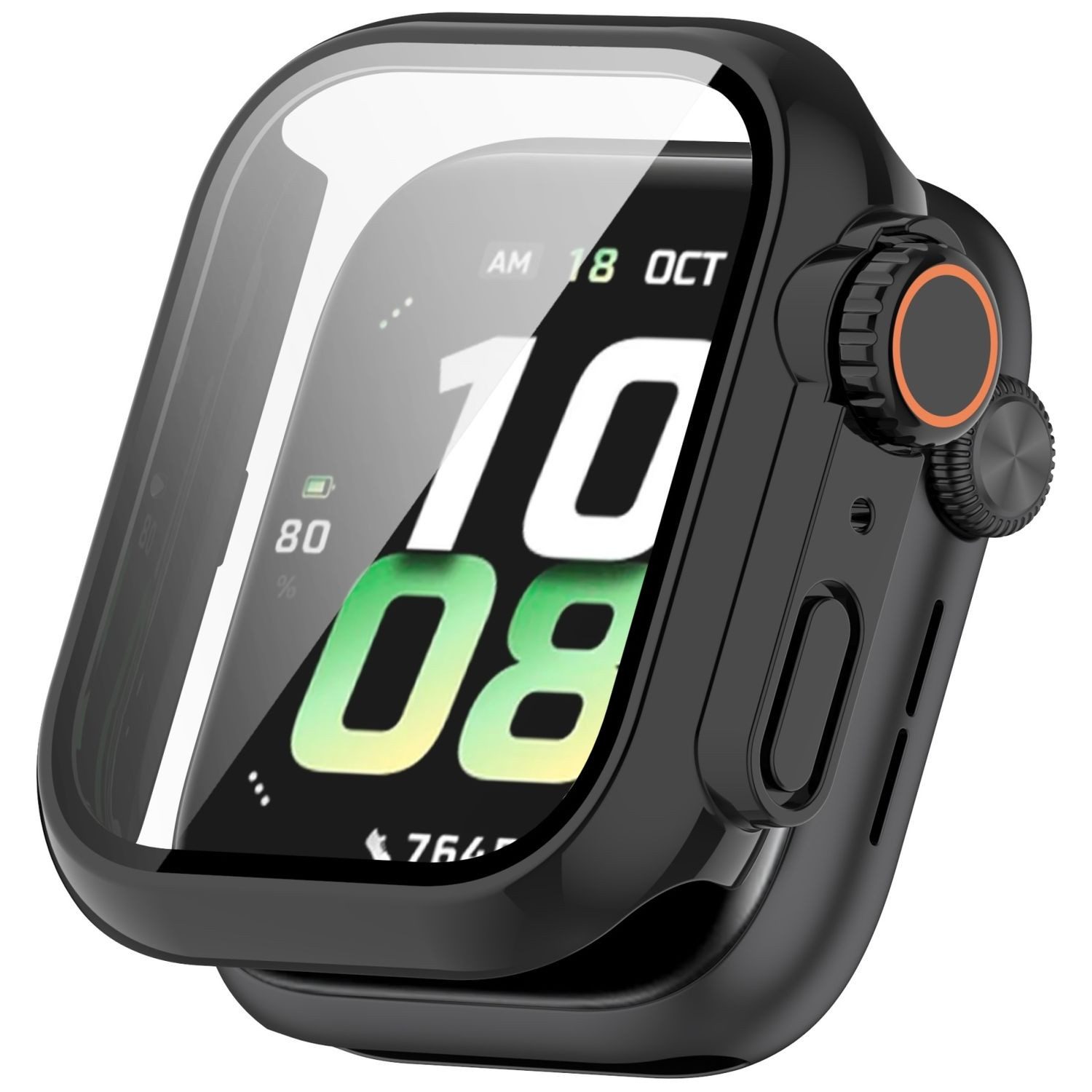 Wigento Smartwatch-Hülle Für Honor Watch 5 Kunststoff PC Smart Hülle + H9 Hart Glas Schwarz, Schutzhülle aus PC + Hart Glas für Rundumschutz