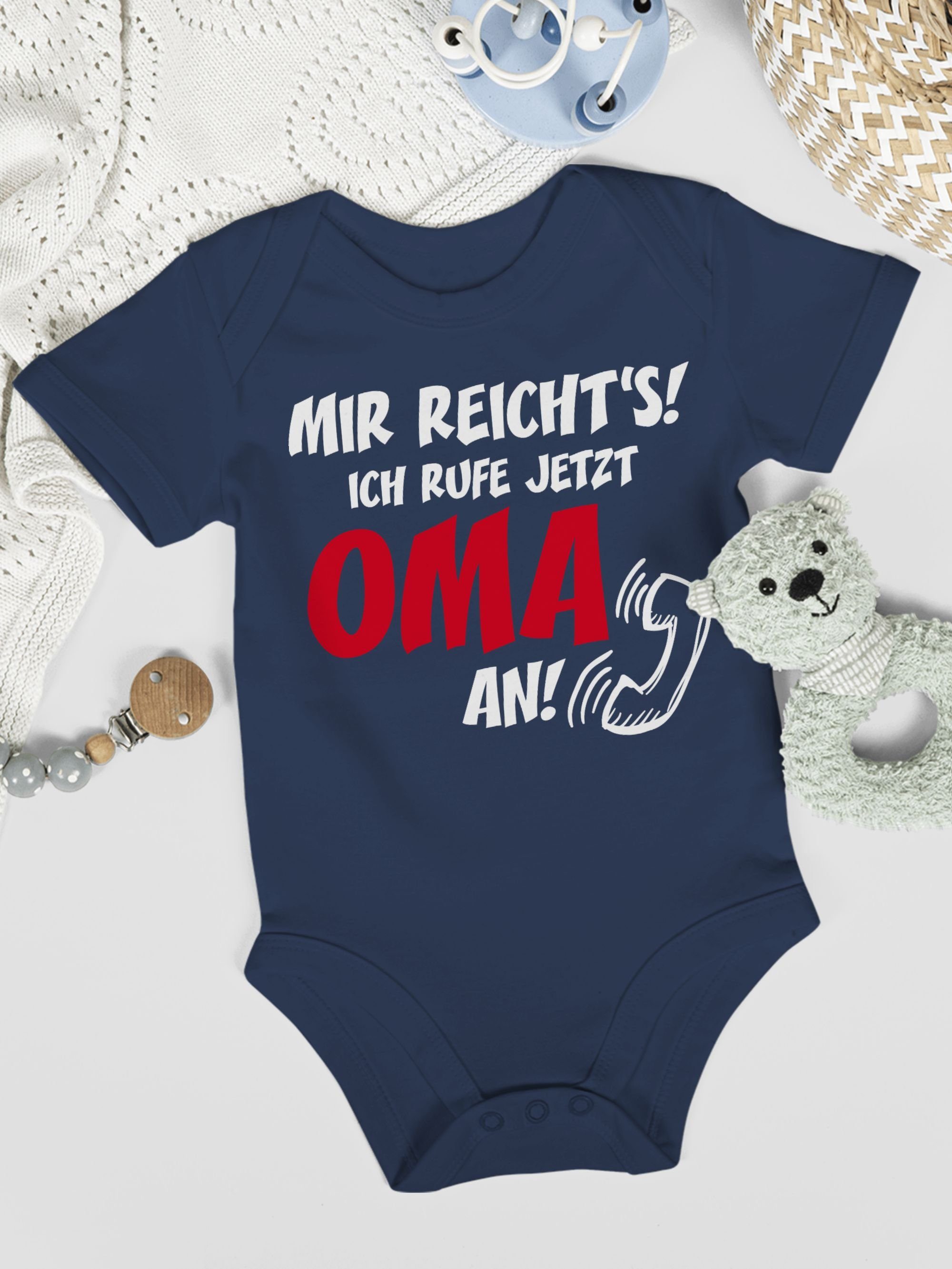 Navy 1 reichts Baby Blau ruf jetzt Sprüche Shirtracer Ich an Shirtbody Oma Mir