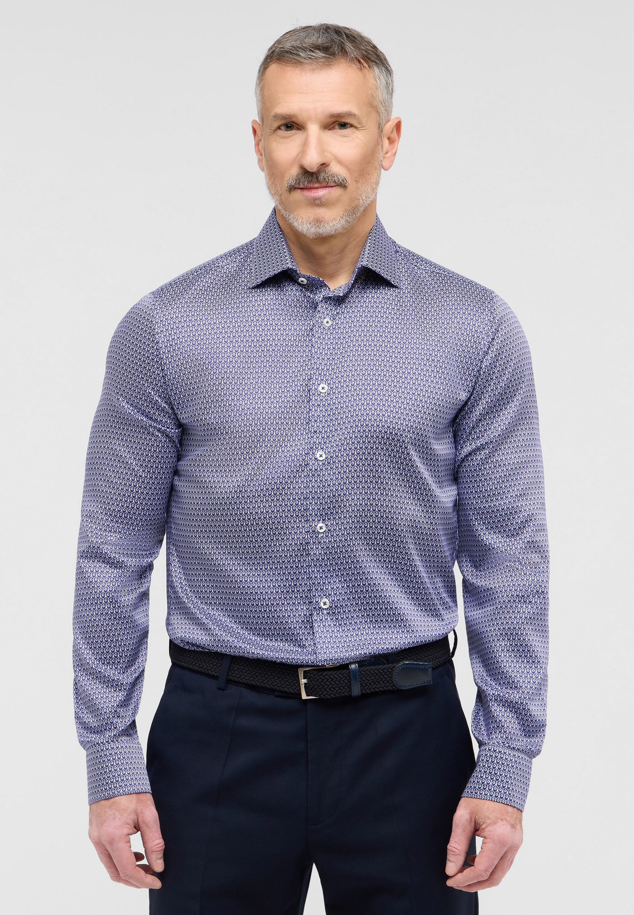 Eterna Langarmhemd SLIM FIT EASY IRON (bügelleicht)