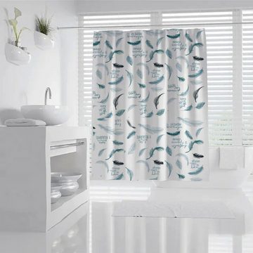 AUKUU Duschvorhang Einfacher Einfacher verdickter Duschvorhang aus Polyester, wasserdichter und schimmelresistenter Badezimmer Trennvorhang