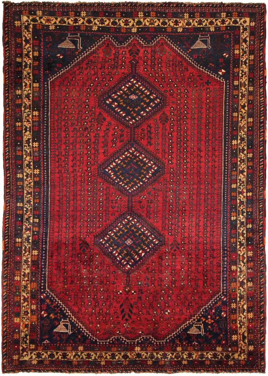 Orientteppich Shiraz 208x288 Handgeknüpfter Orientteppich / Perserteppich, Nain Trading, rechteckig, Höhe: 10 mm